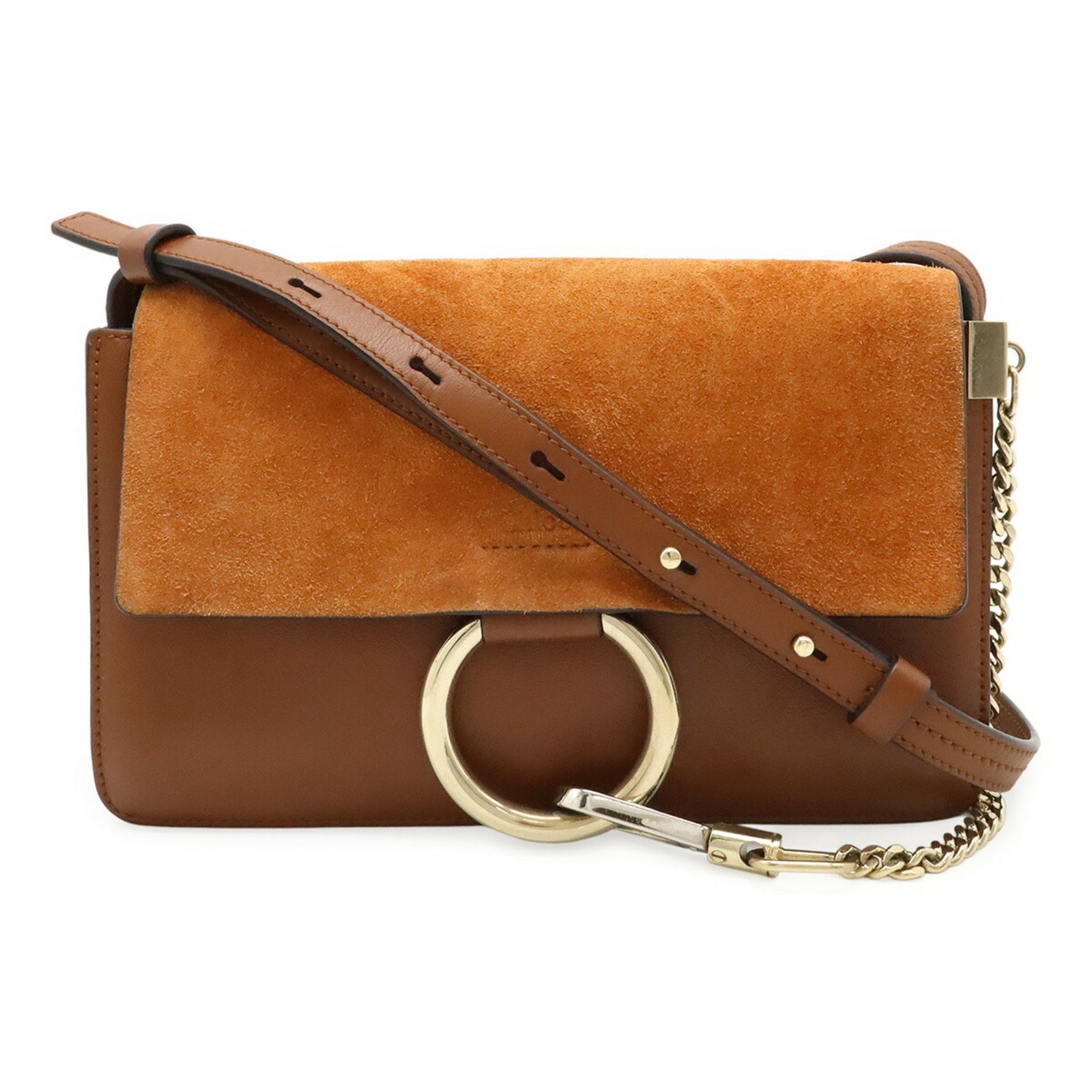Chloé Chloe FAYE Shoulder Bag Pochette in Leather and Suede