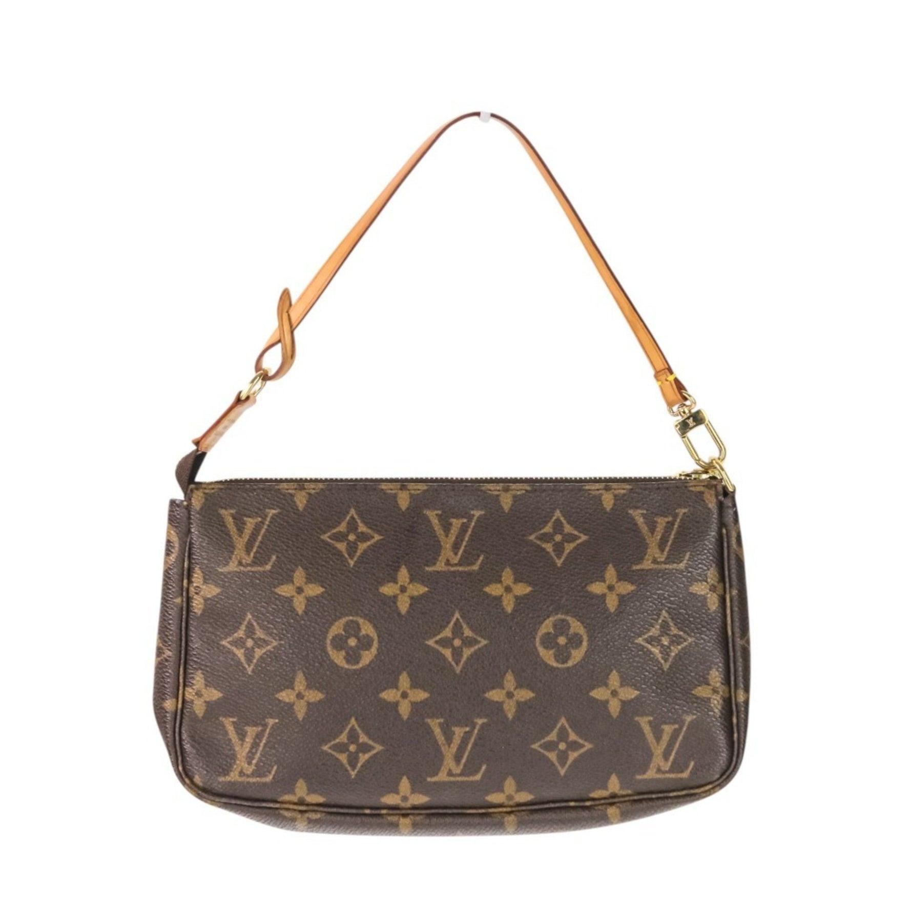 LOUIS VUITTON Monogram Pochette Accessoires Handbag Accessory Pouch Brown