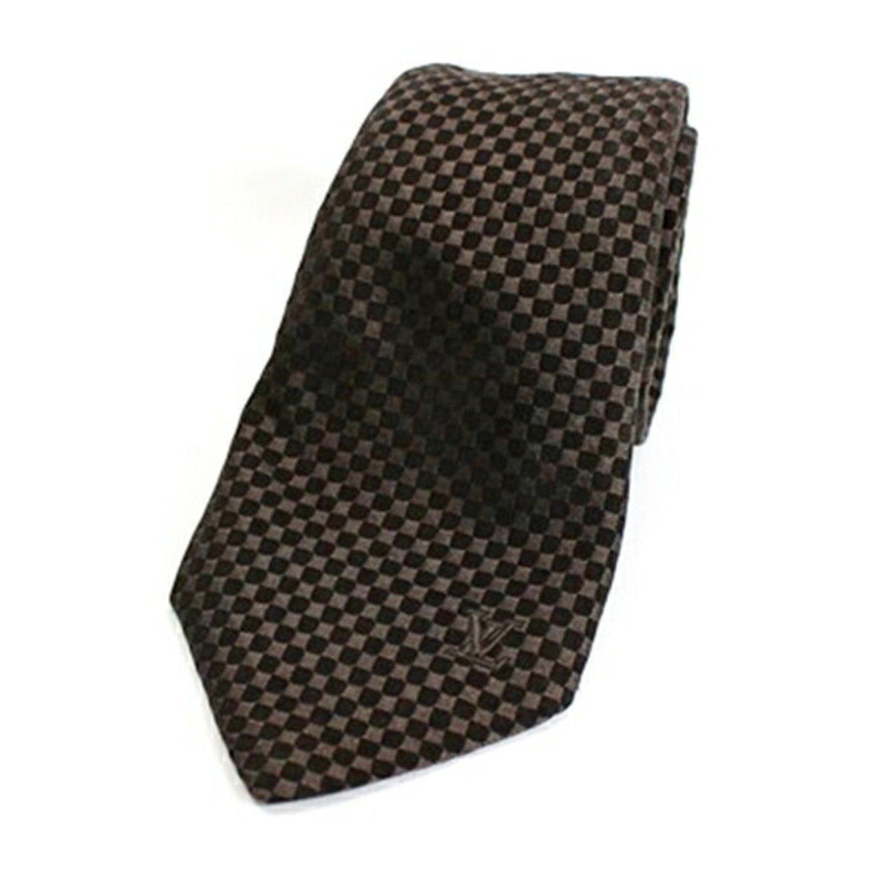 Louis Vuitton Silk Tie Damier Pattern Men's
