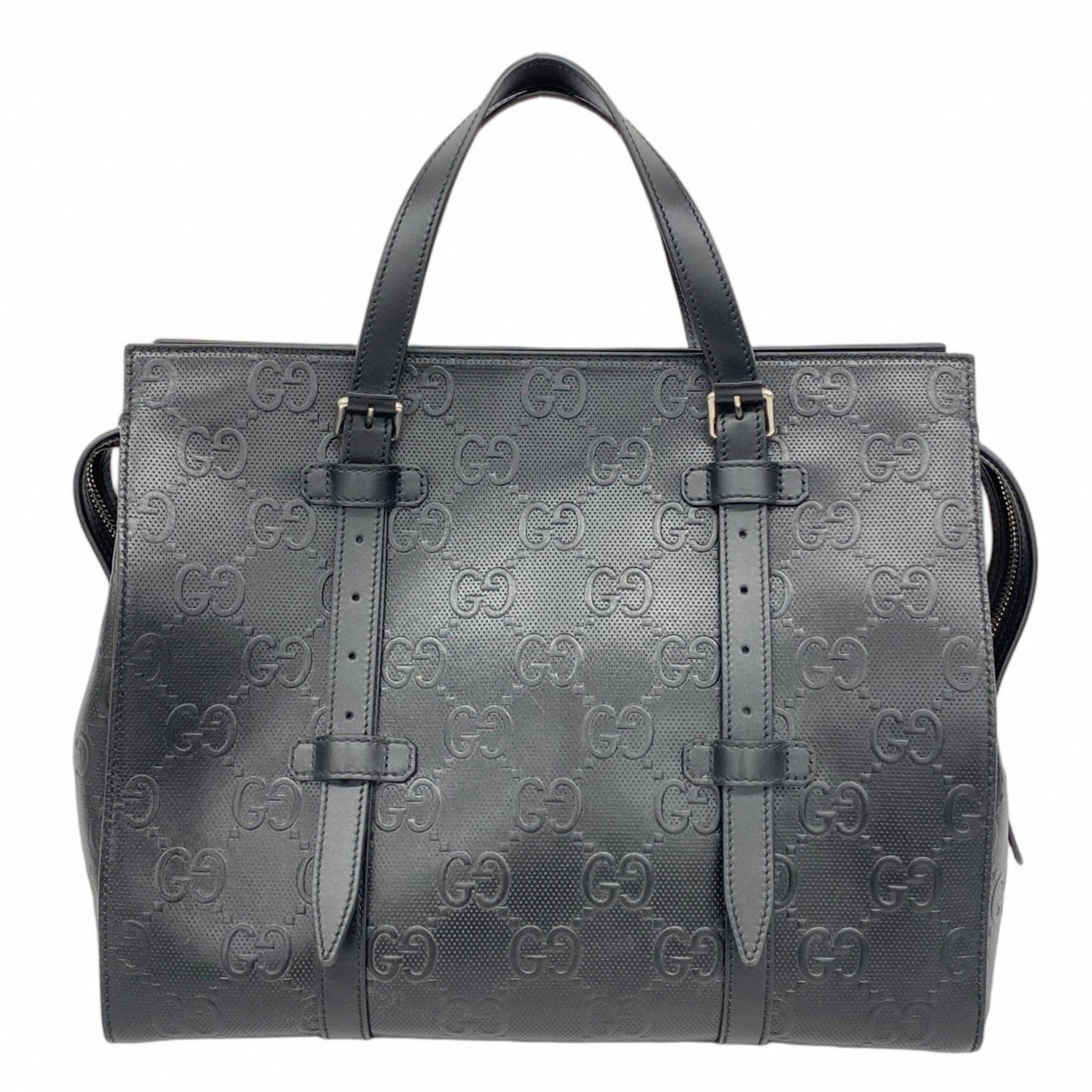 Gucci GG Embossed Handbag Leather