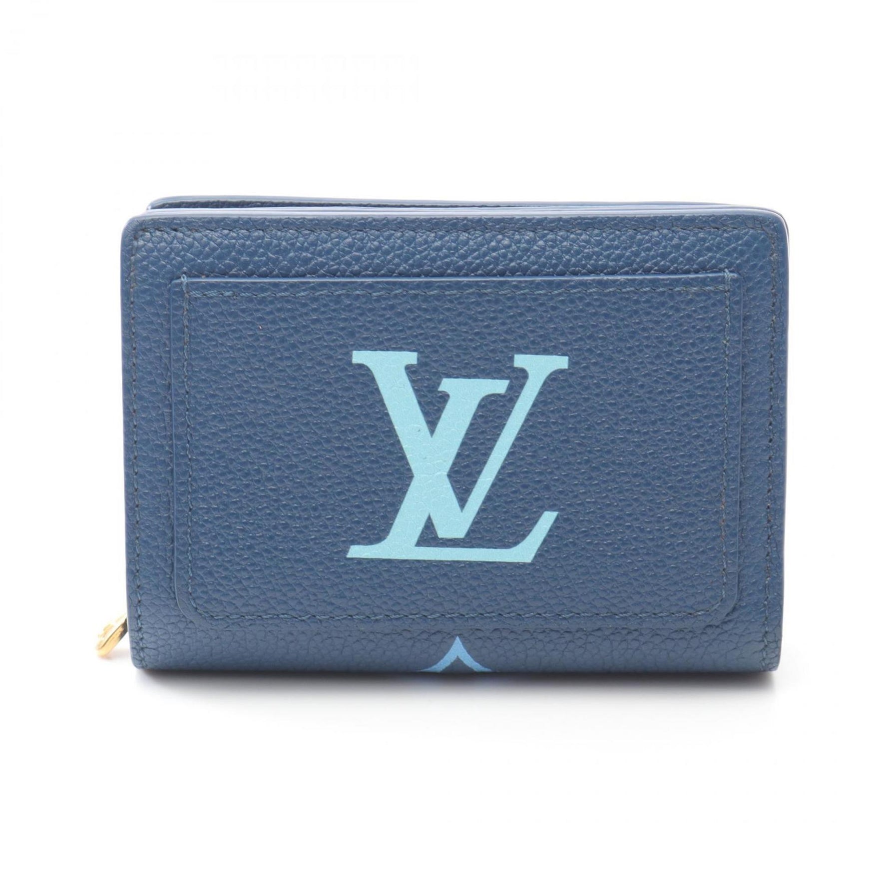 Louis Vuitton Portefeuille Claire Two-Tone Bifold Wallet in Monogram Empreinte Leather, Blue