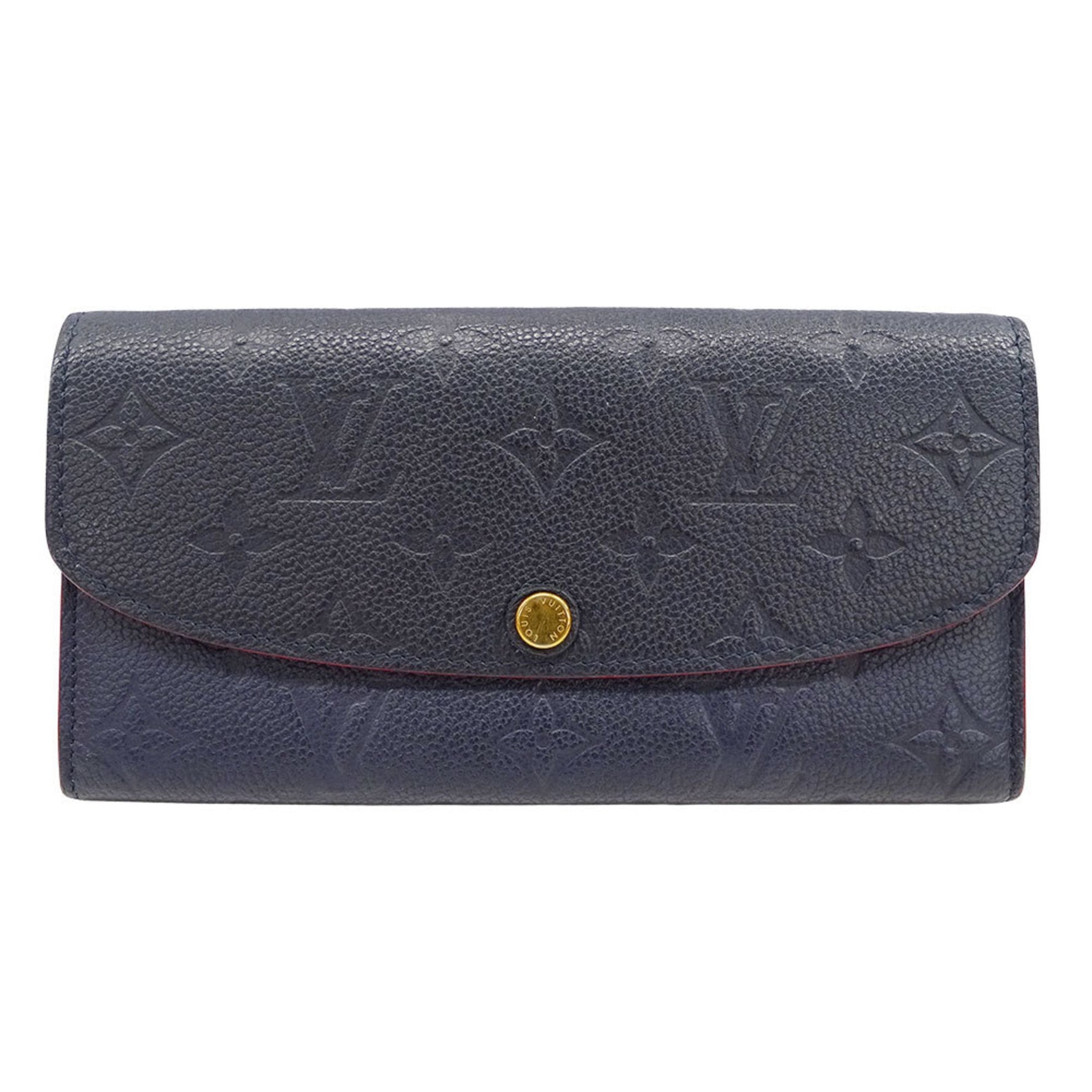 Louis Vuitton Monogram Empreinte Portefeuille Emily Long Wallet, Flap-Style, Logo