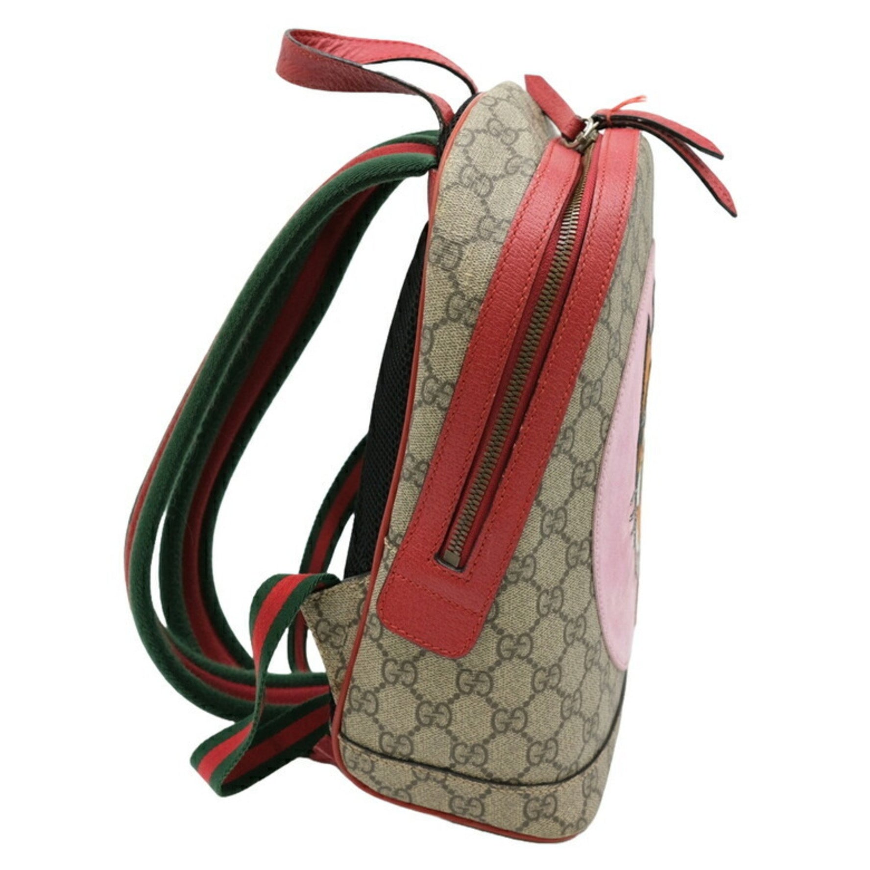 GUCCI Bosco GG Supreme Embroidered Backpack Daypack Canvas Leather