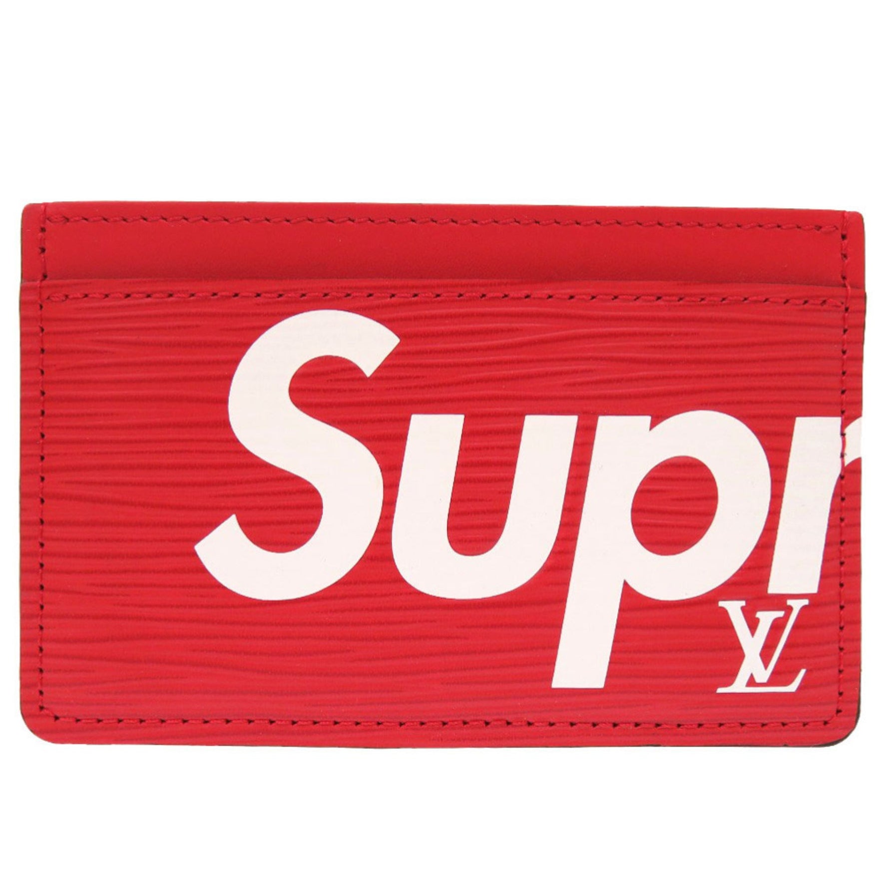 Unused Louis Vuitton x Supreme Porte Carte Sample Epi Leather Red Card Case/Pass Case LV 0250 LOUIS VUITTON