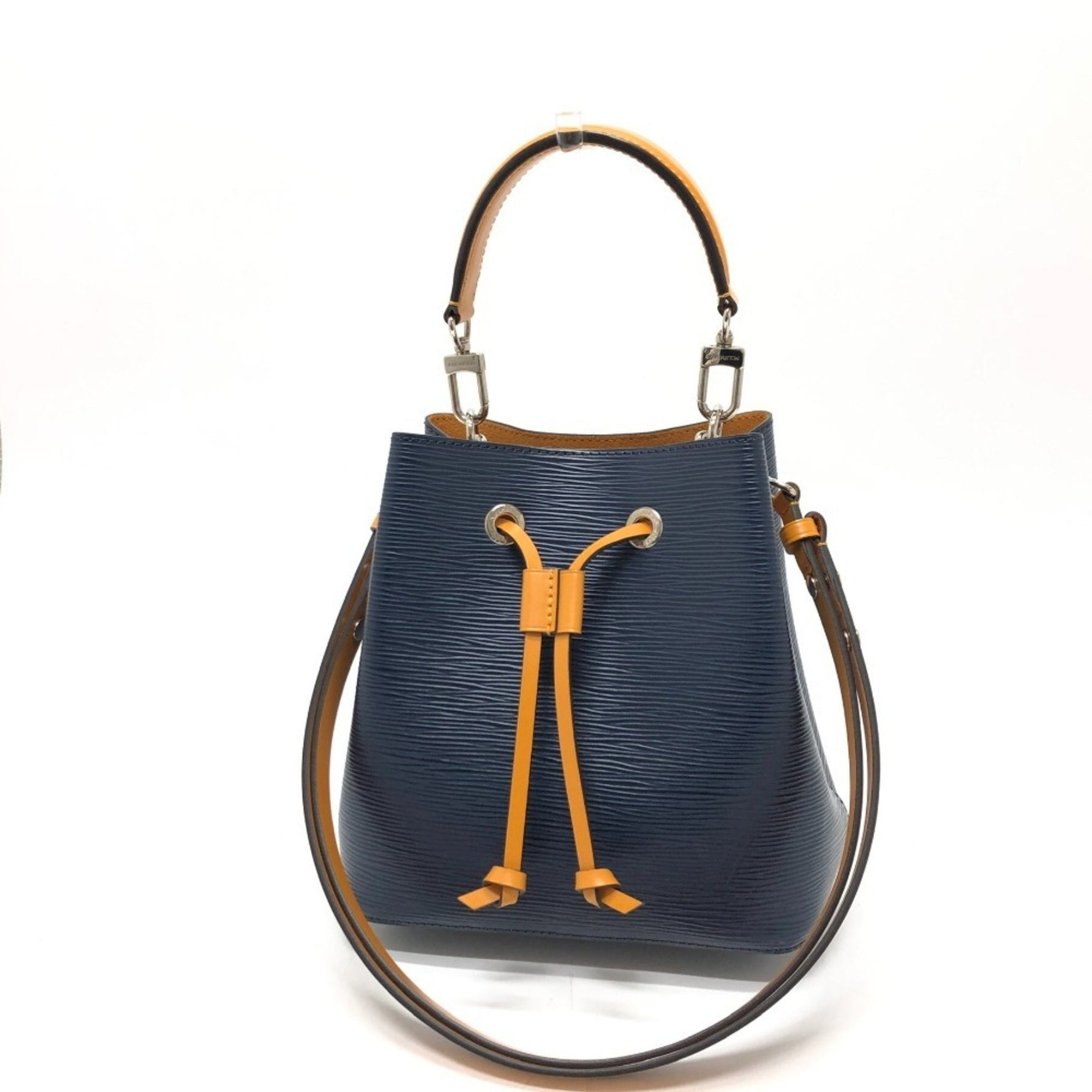 LOUIS VUITTON M53610 Epi NeoNoe Two-Tone Bag, Handbag/Shoulder Bag in Leather, Indigo/Saffron and Navy, Like New
