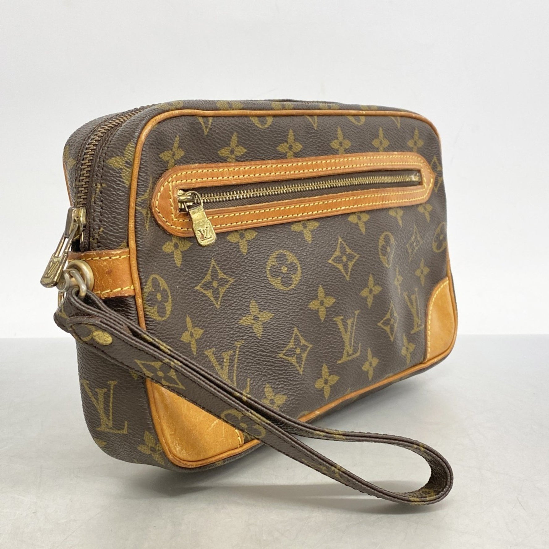 Louis Vuitton Monogram Marly Dragonne GM Clutch Bag M51825 Brown for Men and Women