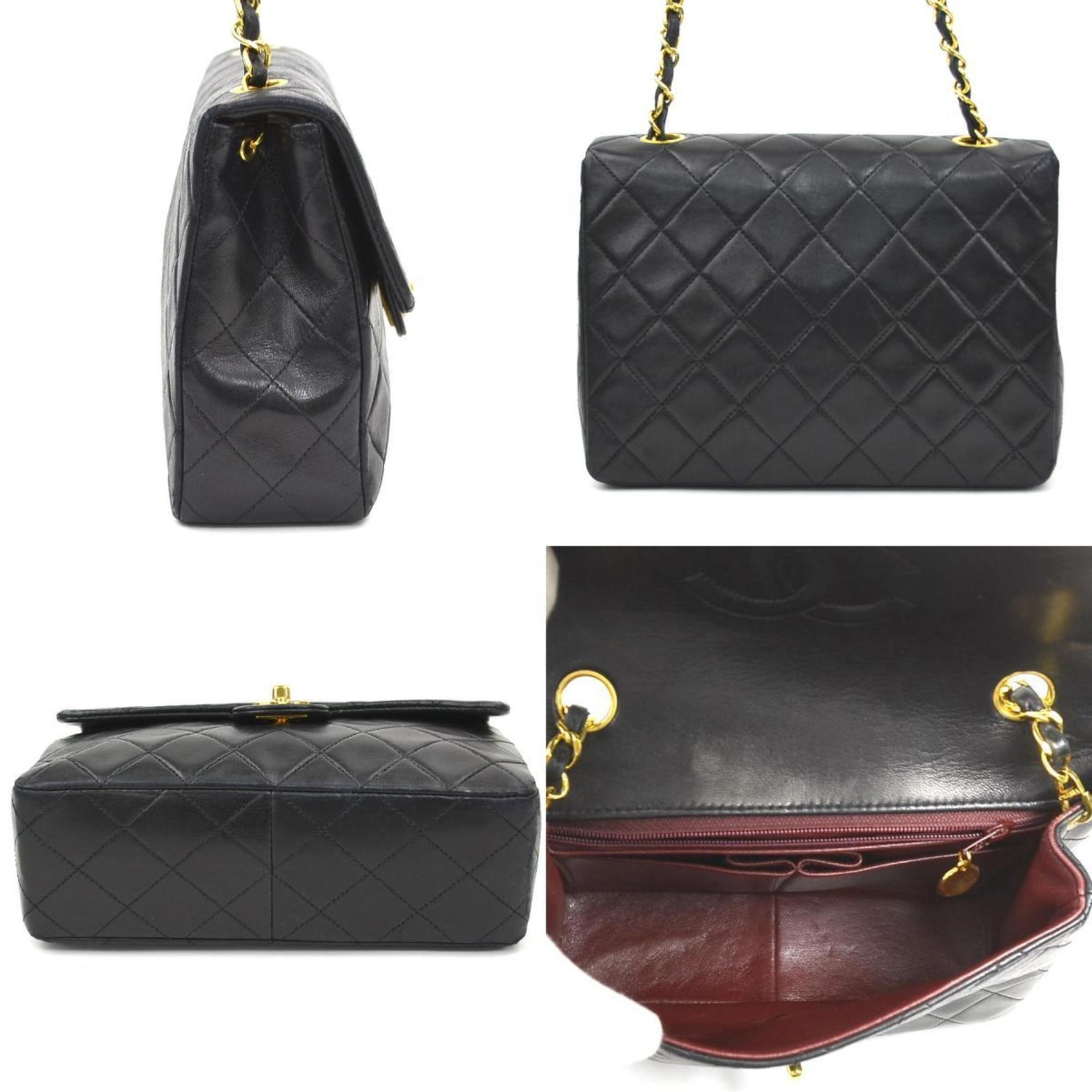 CHANEL Matelasse Shoulder Bag in Lambskin, and Gold