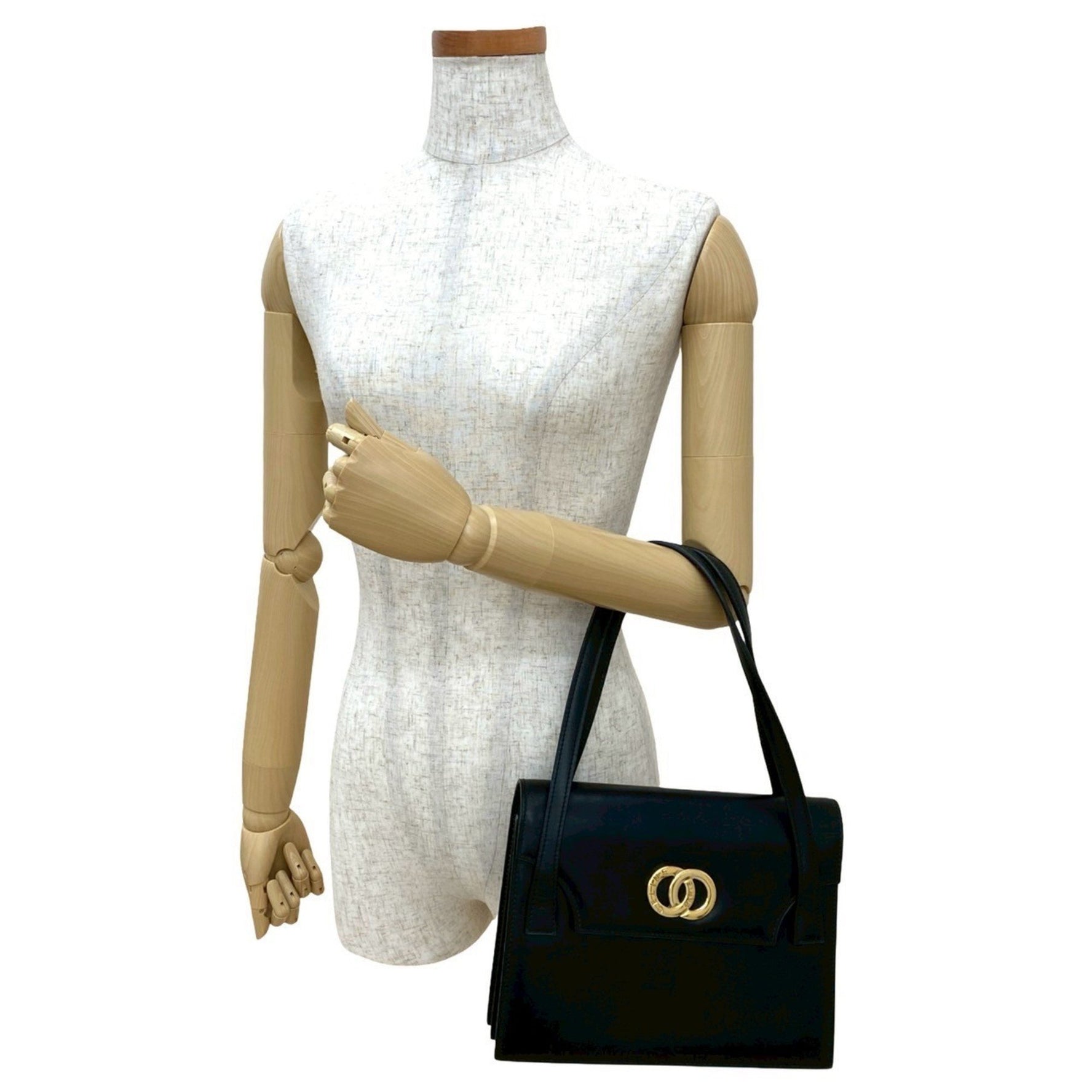 CELINE Circle Logo Hardware Calfskin Leather Mini Tote Bag in