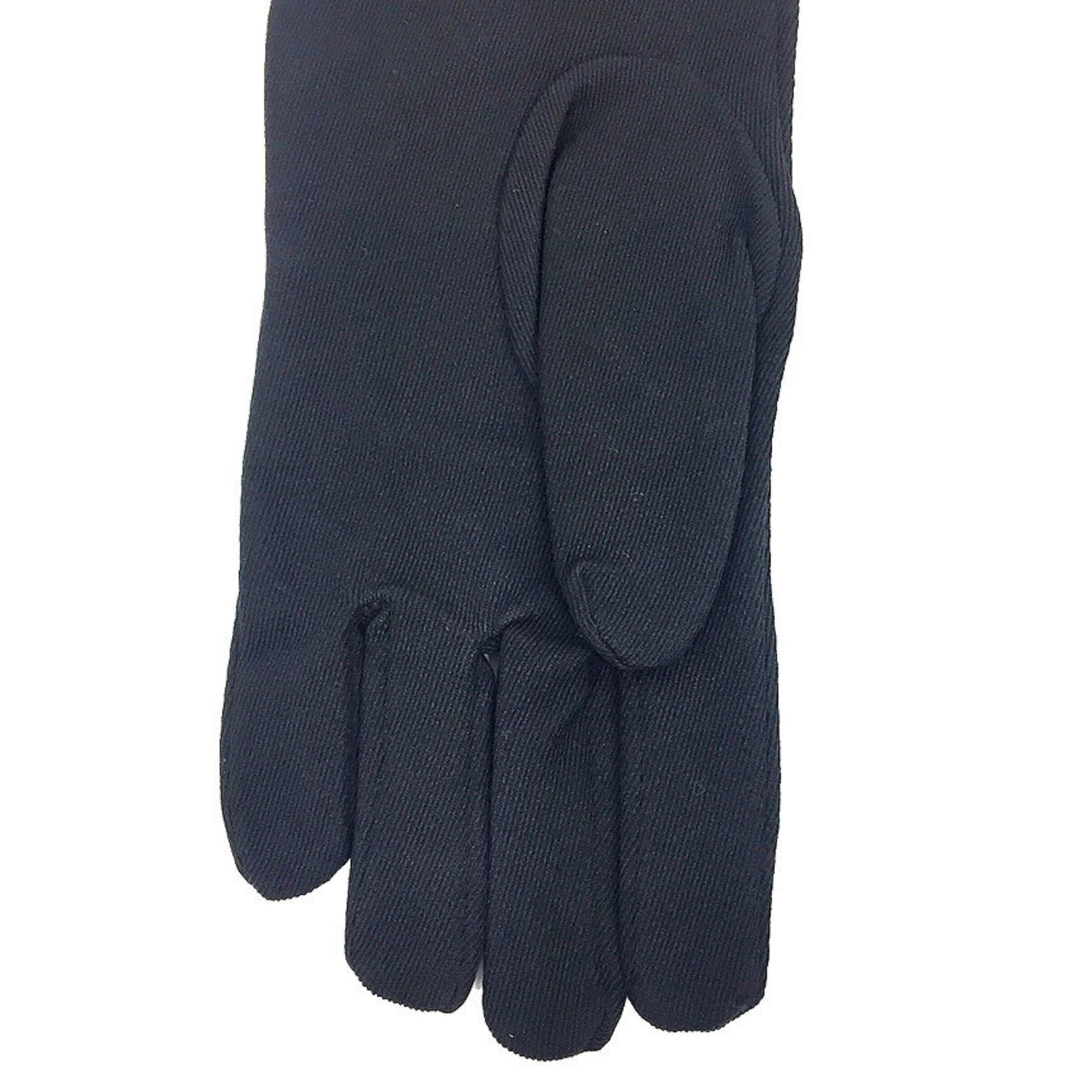 PRADA Prada Gloves Arm Covers Size 7 1/2 Black x Light Khaki Women's