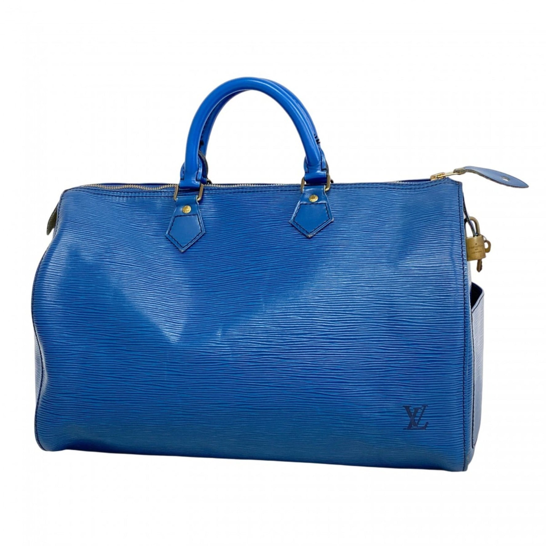 Louis Vuitton Speedy 35 Handbag Toledo Blue