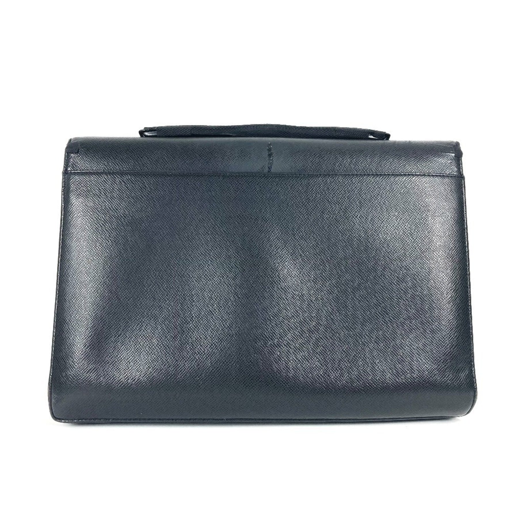 Louis Vuitton Taiga Angara Document Bag Tote Briefcase Handbag Business Leather Men's Ardoise Black