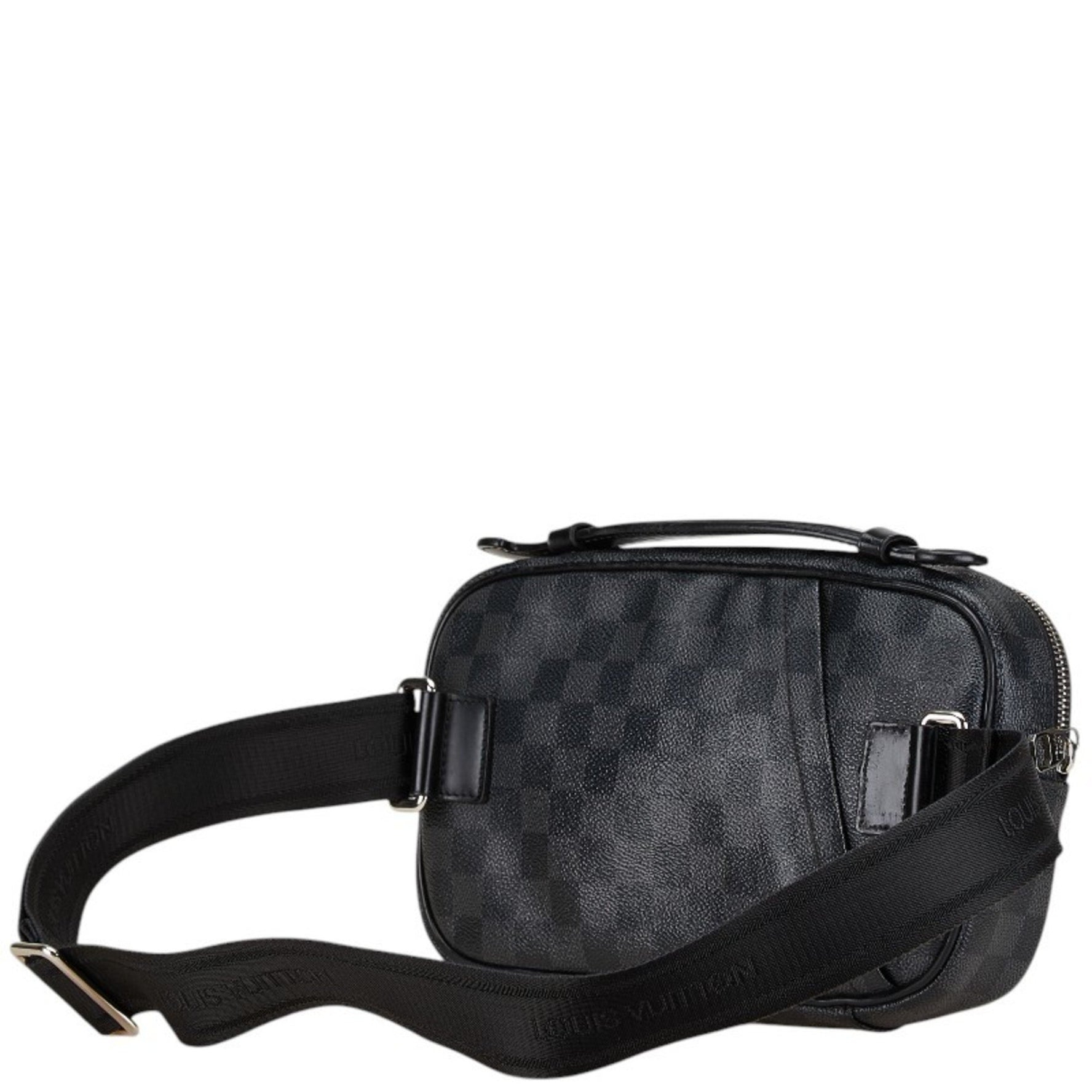Louis Vuitton Damier Graphite Umbrella Body Bag Waist Black Grey PVC Leather