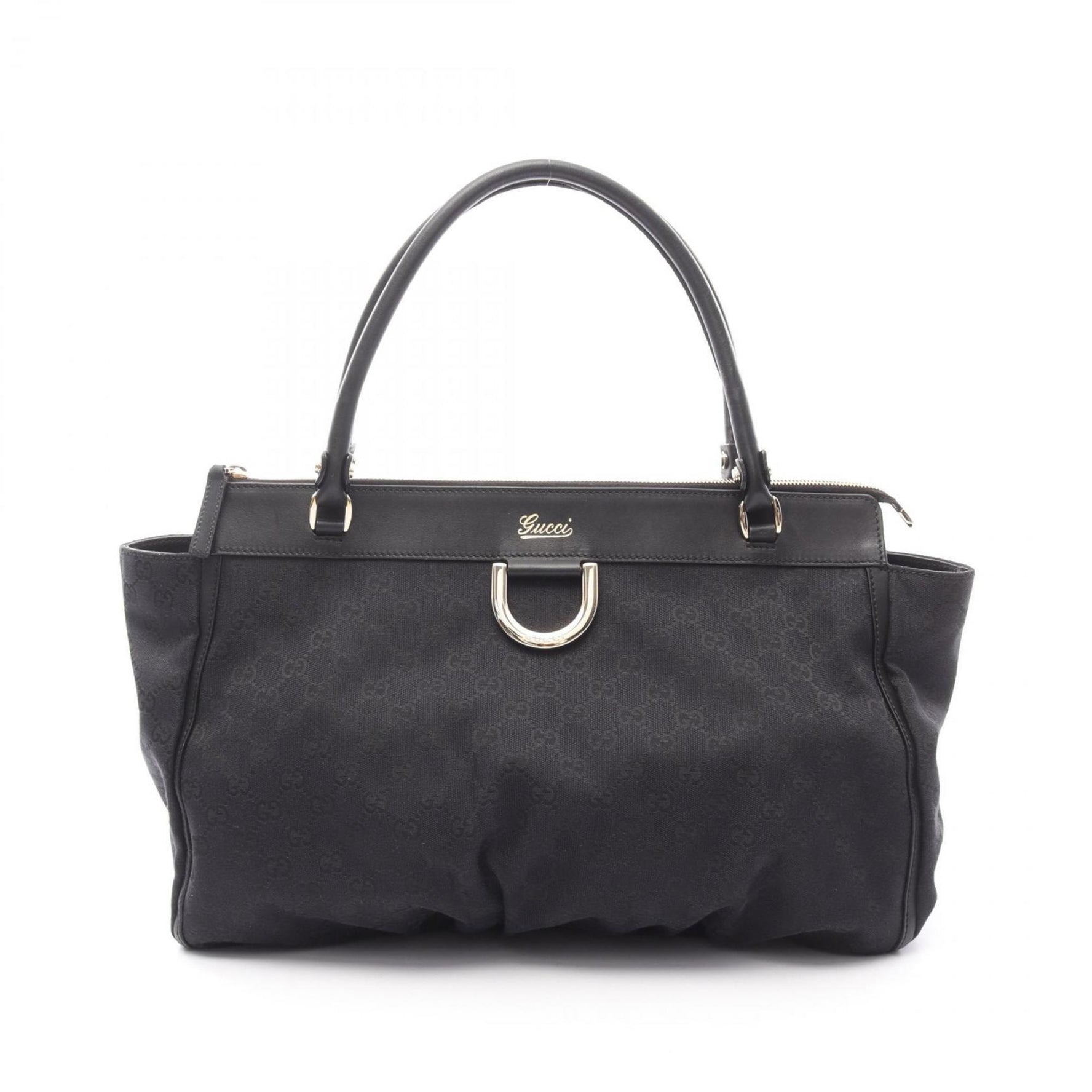 GUCCI GG canvas shoulder bag leather ladies