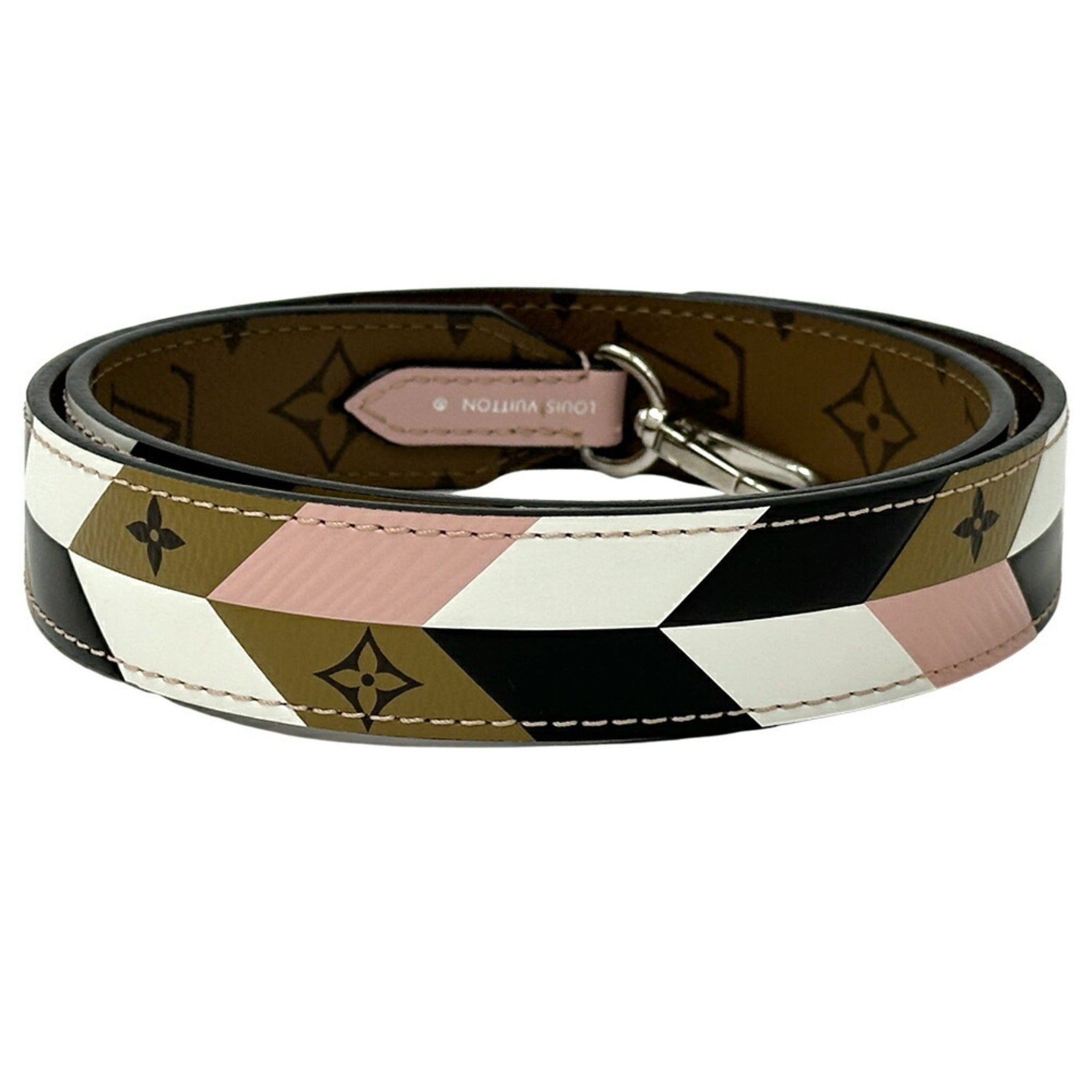 Louis Vuitton Monogram Reverse Shoulder Strap, Canvas, Brown and Multicolor, Arrowhead Pattern, Reversible Bag, Bag