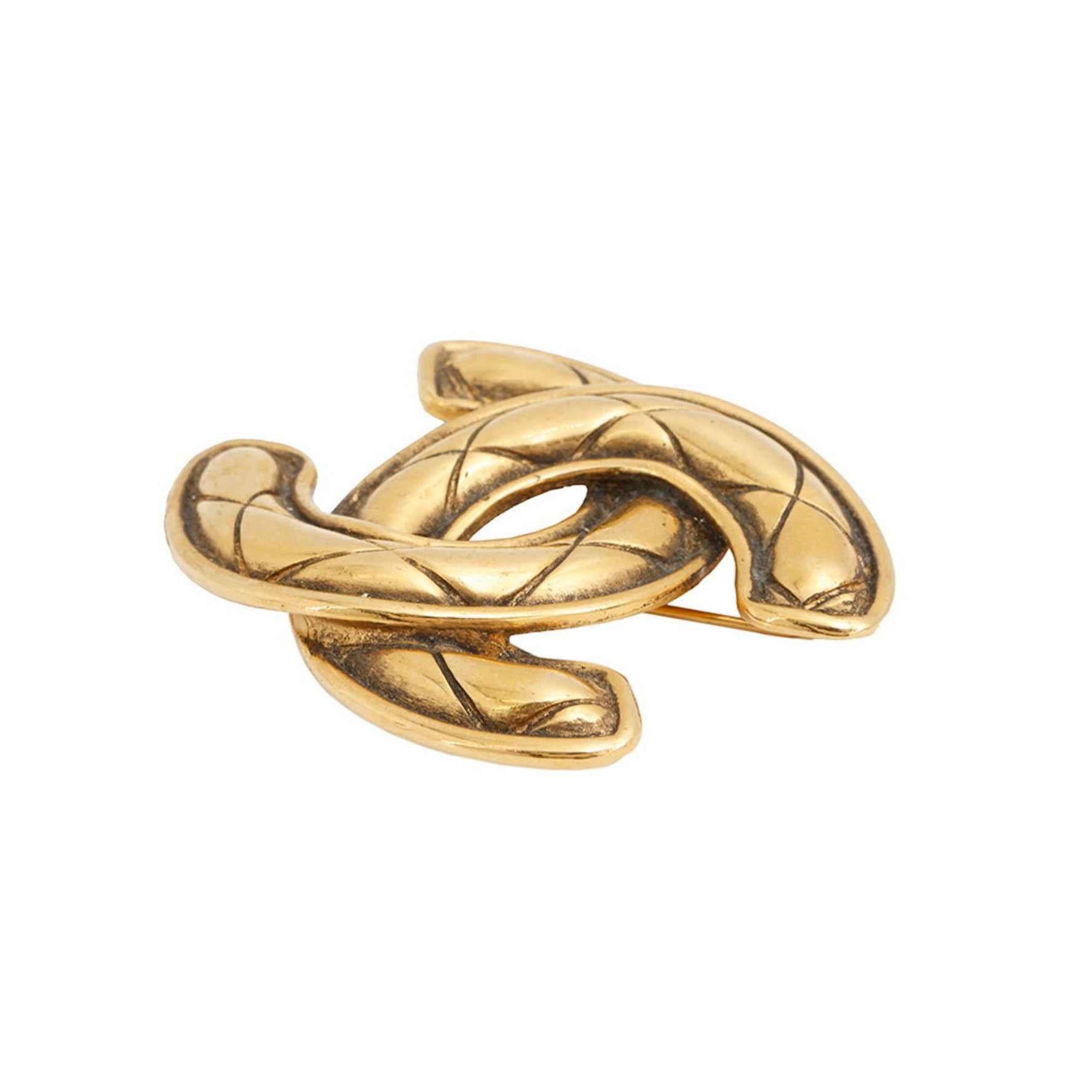 CHANEL Brooch Coco Mark Matelasse