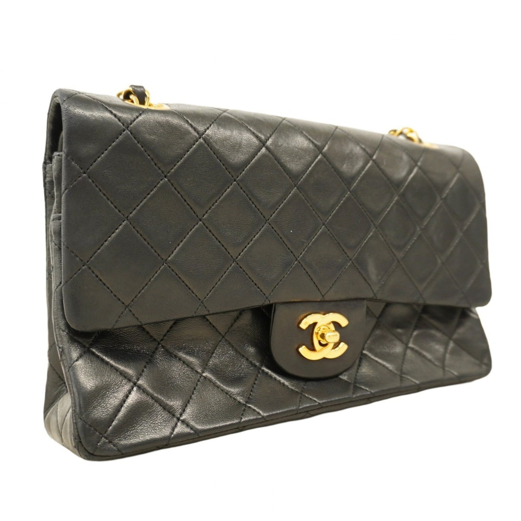 Chanel Shoulder Bag W Flap Chain Lambskin