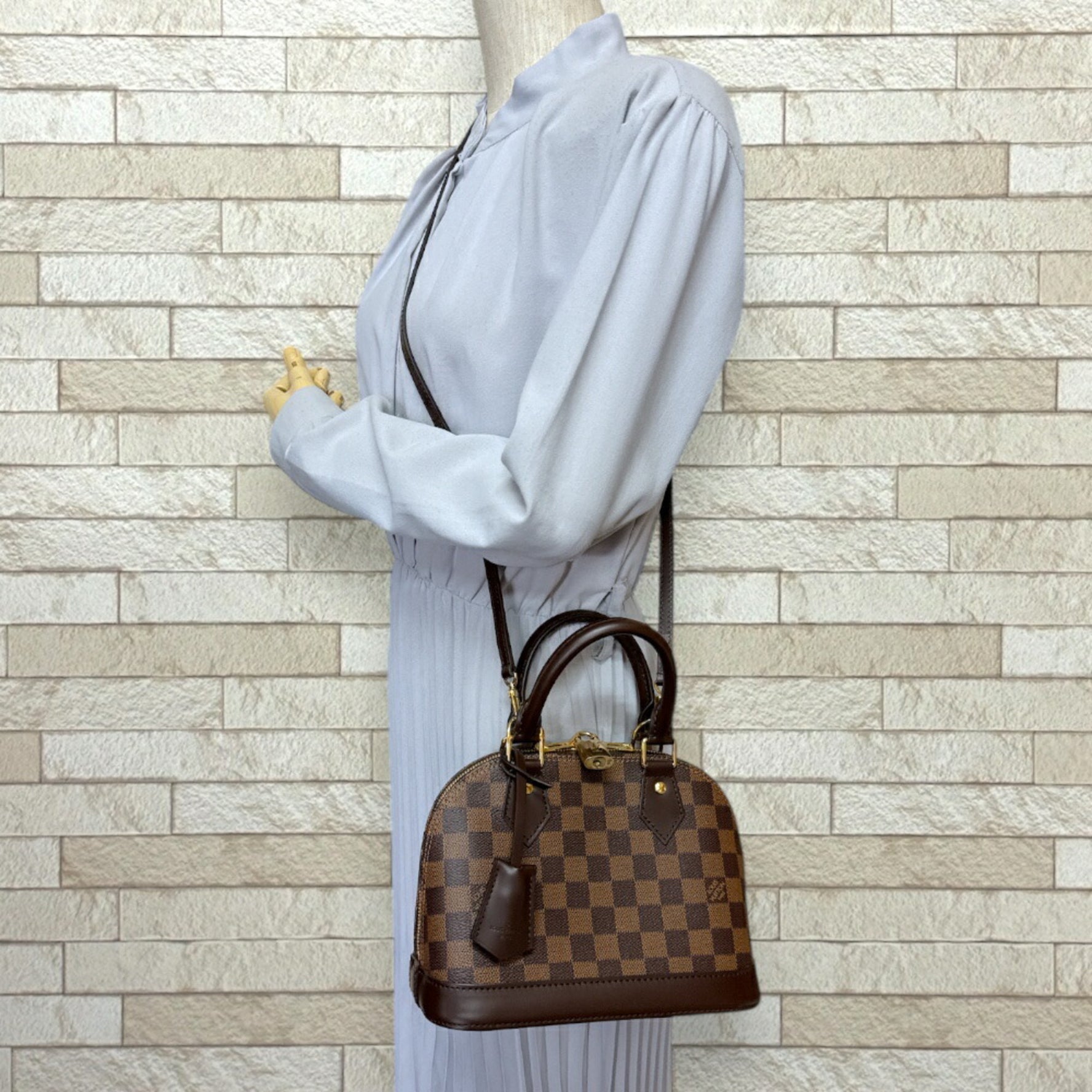 Louis Vuitton Alma BB Damier Shoulder Bag Canvas LOUIS VUITTON