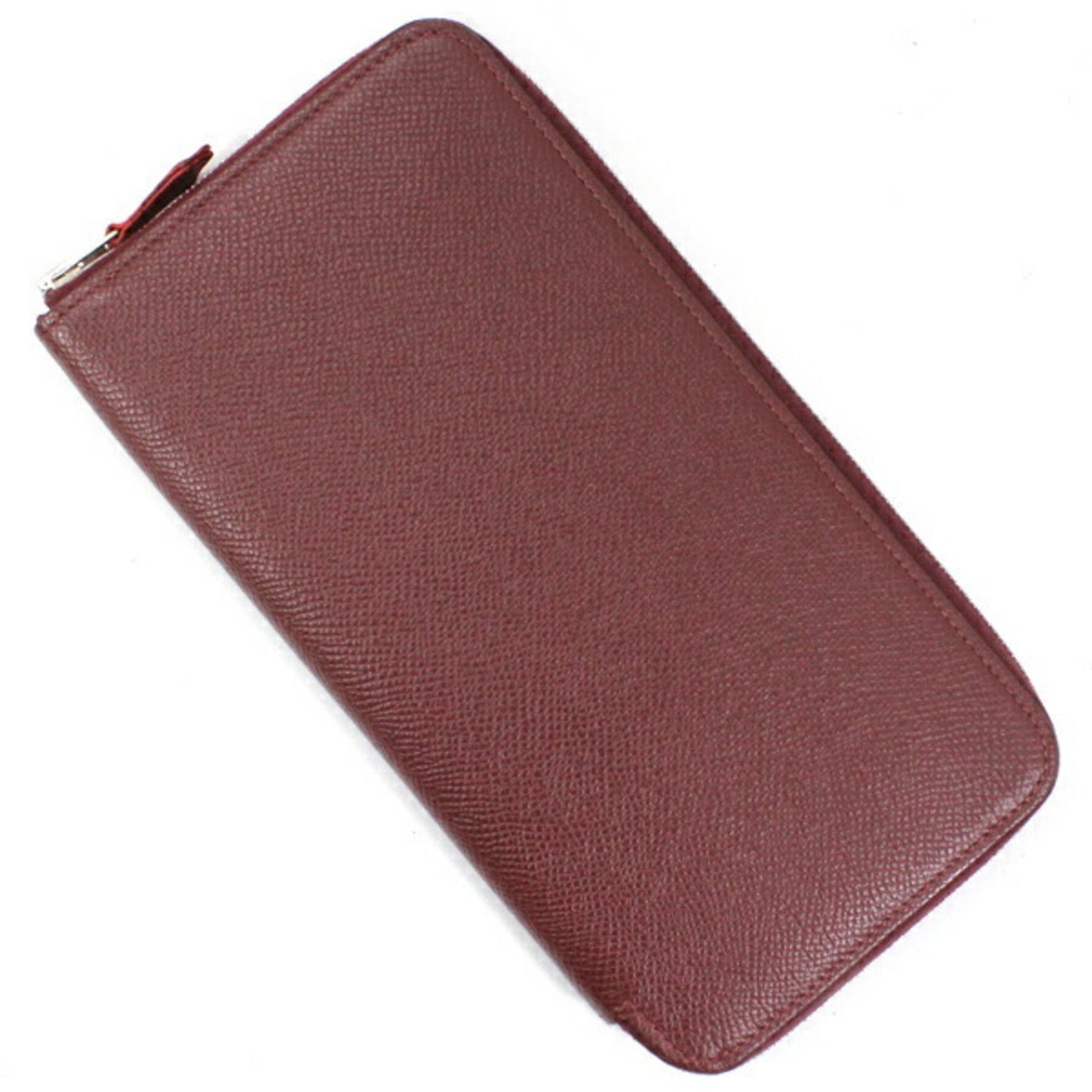 Hermès Azap Long Silkin Round Zip-Around Wallet in Rouge H (Epson) for Men and Women, HERMES T3015