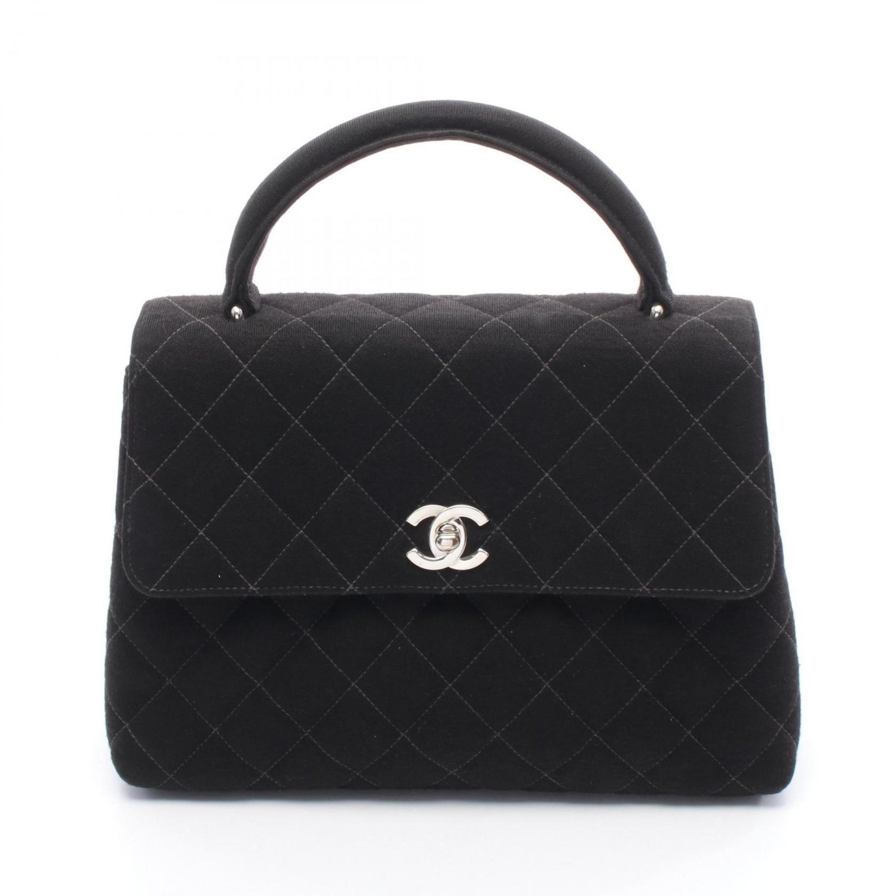 CHANEL Matelasse Top Handle Bag, Cotton Jersey