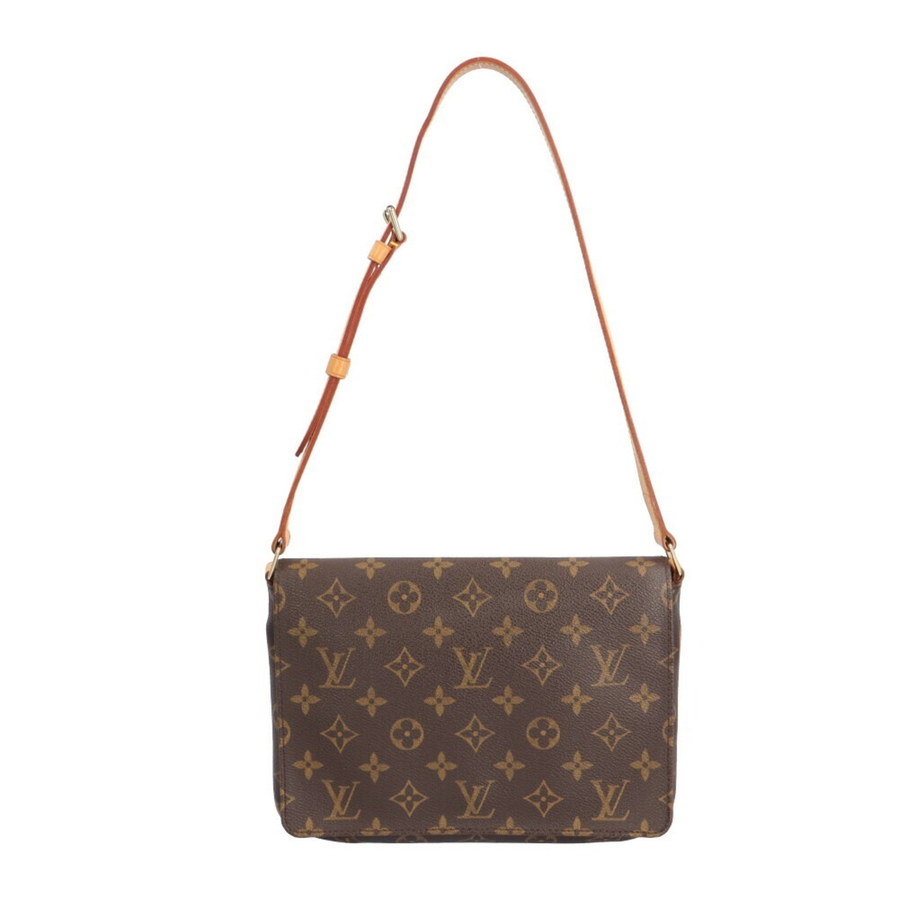 Louis Vuitton Musette Tango Short Monogram Shoulder Bag Canvas M51257 Brown Women's LOUIS VUITTON