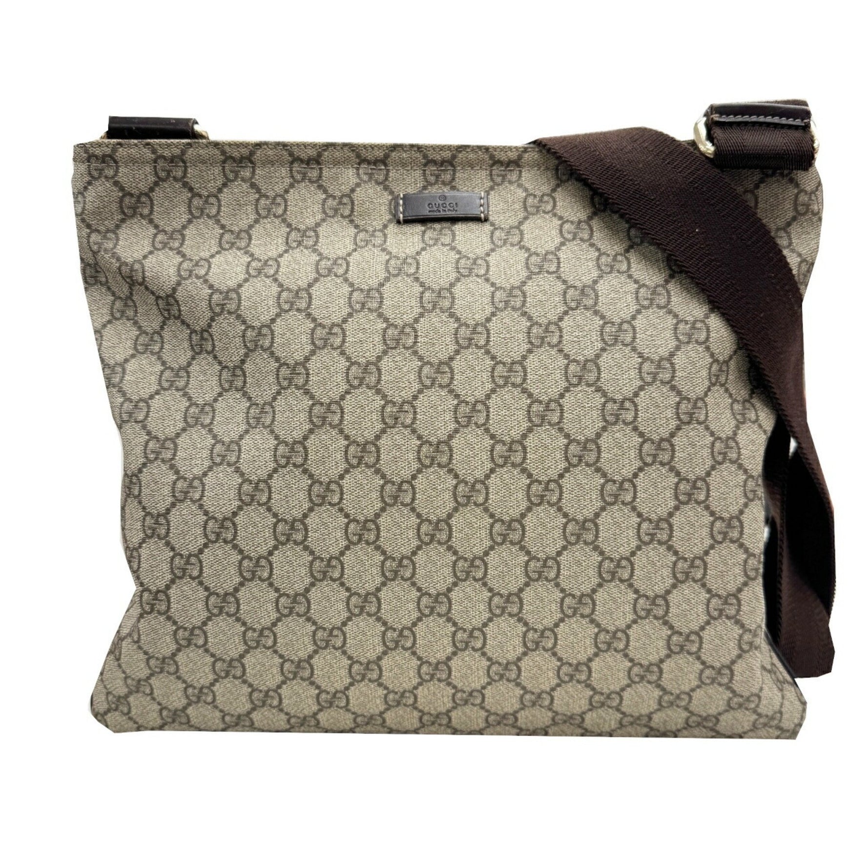 GUCCI GG Supreme Shoulder Bag Leather