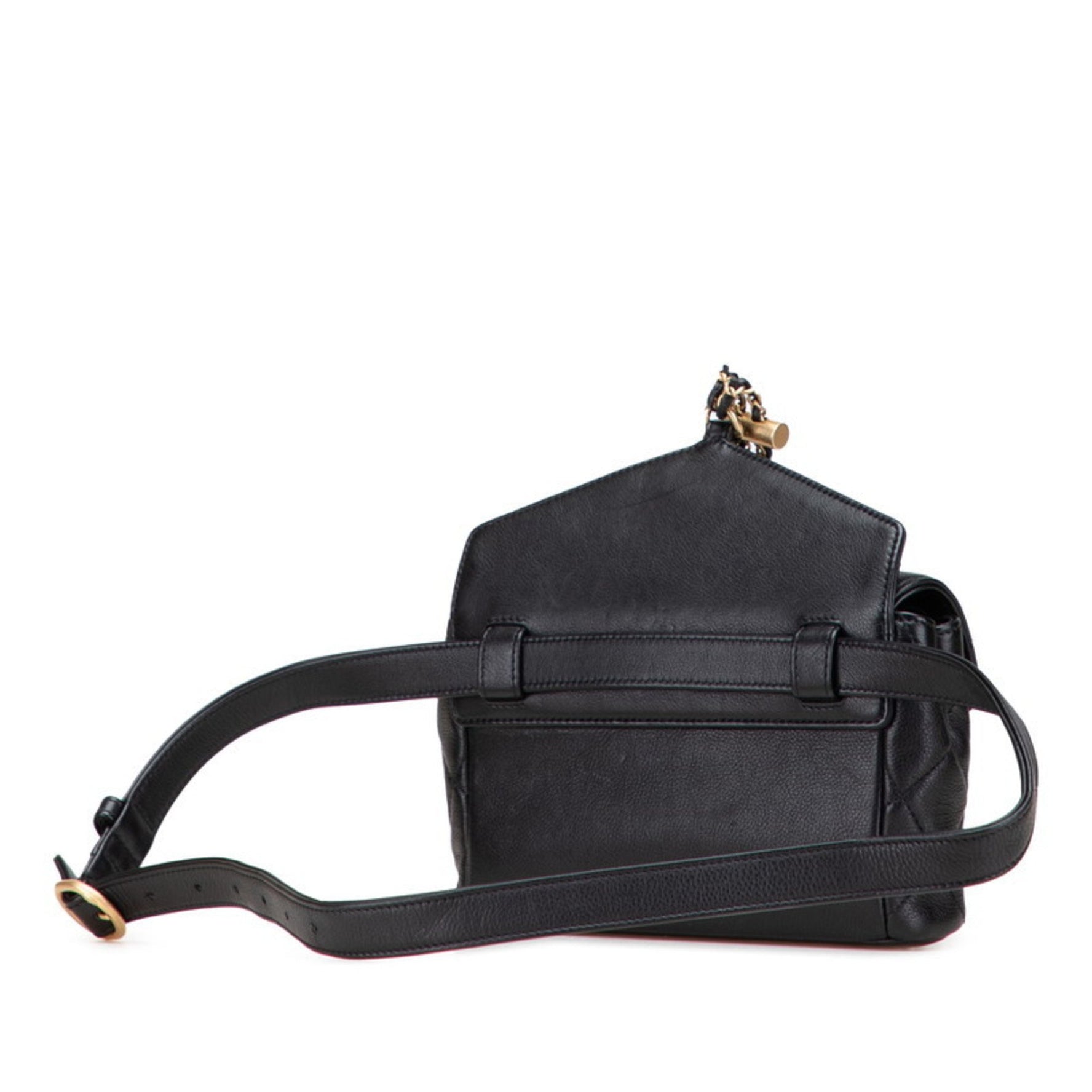 CHANEL Coco Mark Matelasse Body Bag/Waist Bag/Pouch, Lambskin