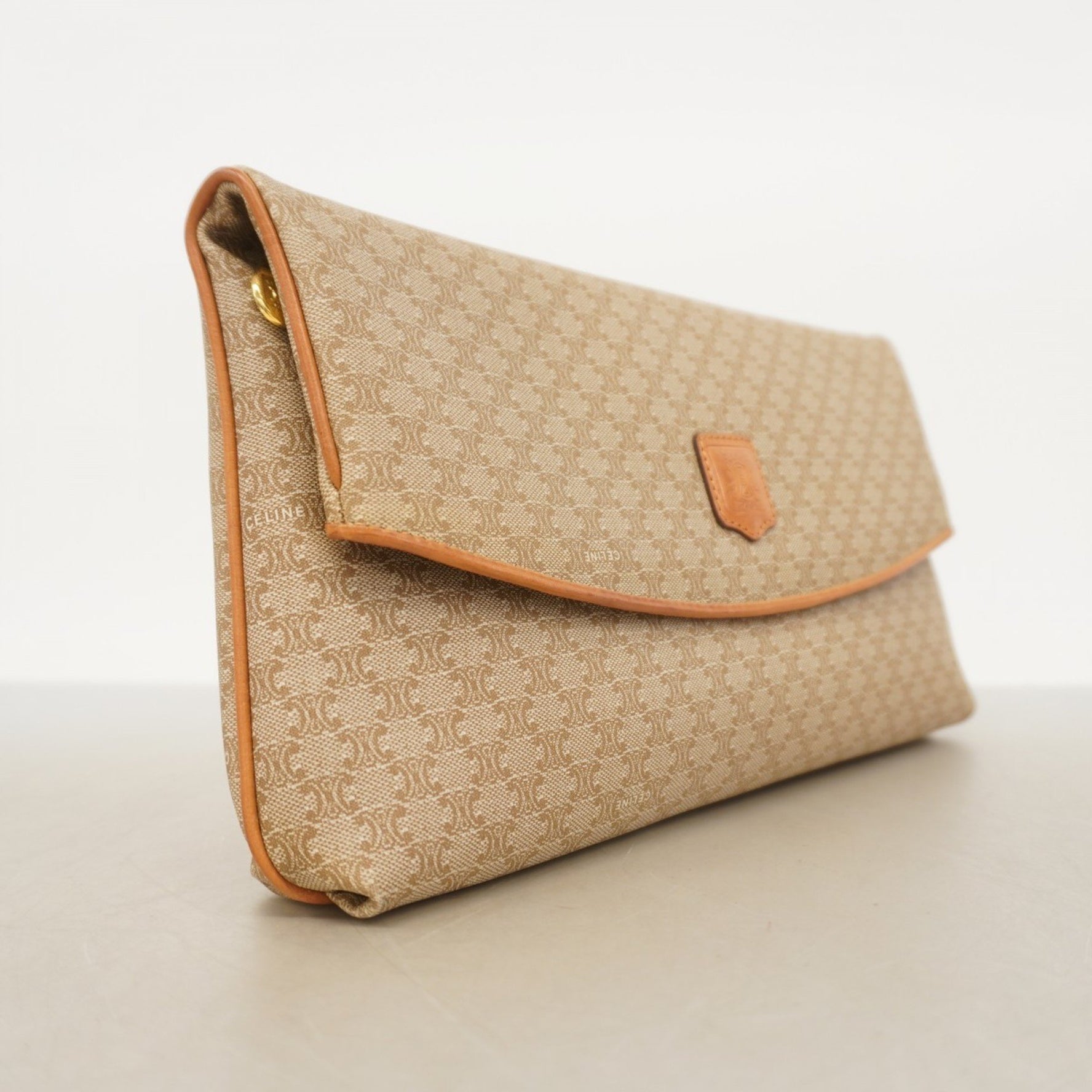 Celine clutch bag Macadam brown women's