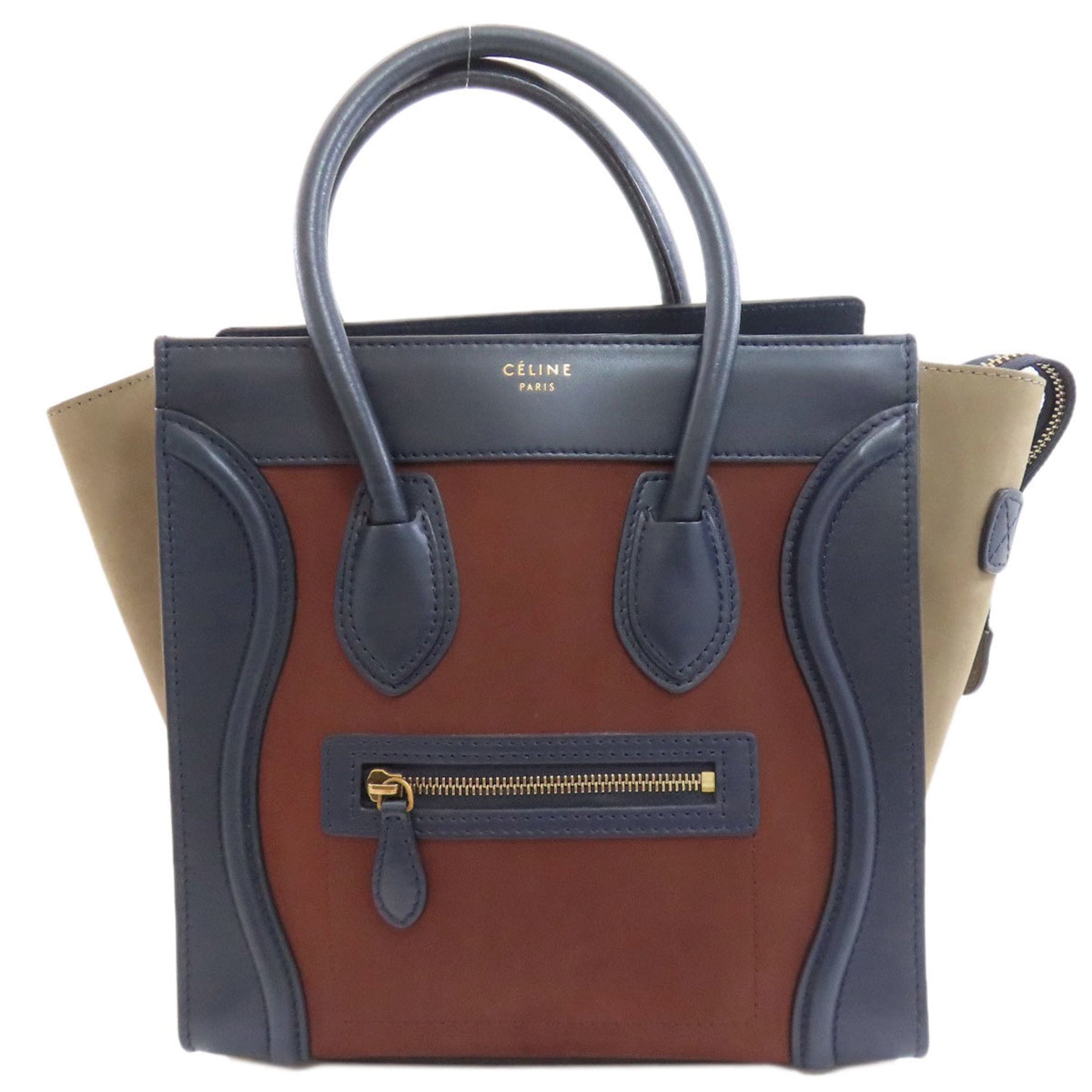Celine Luggage Micro Handbag in Calfskin/Suede