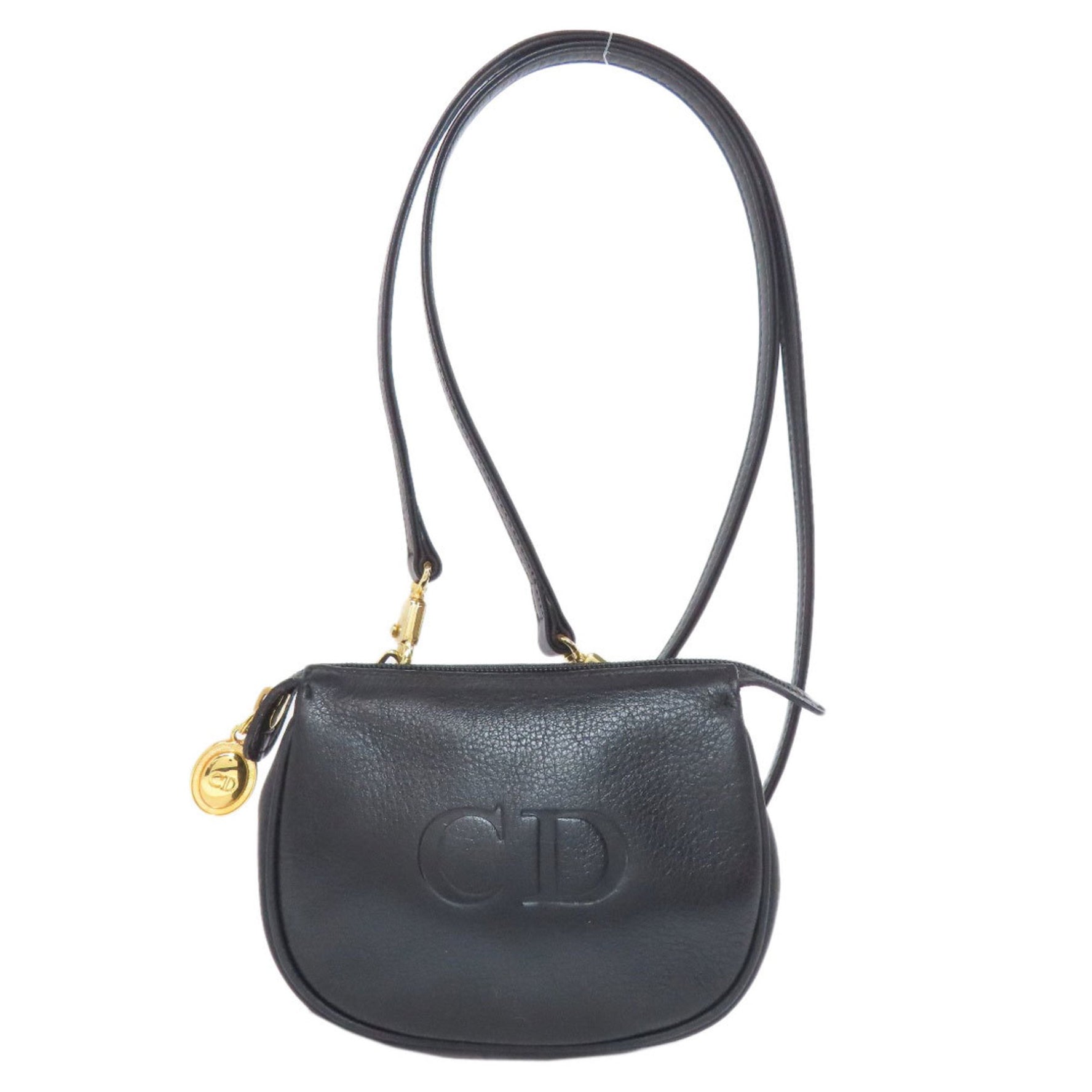 Christian Dior Shoulder Pouch Bag Calfskin CHRISTIAN DIOR
