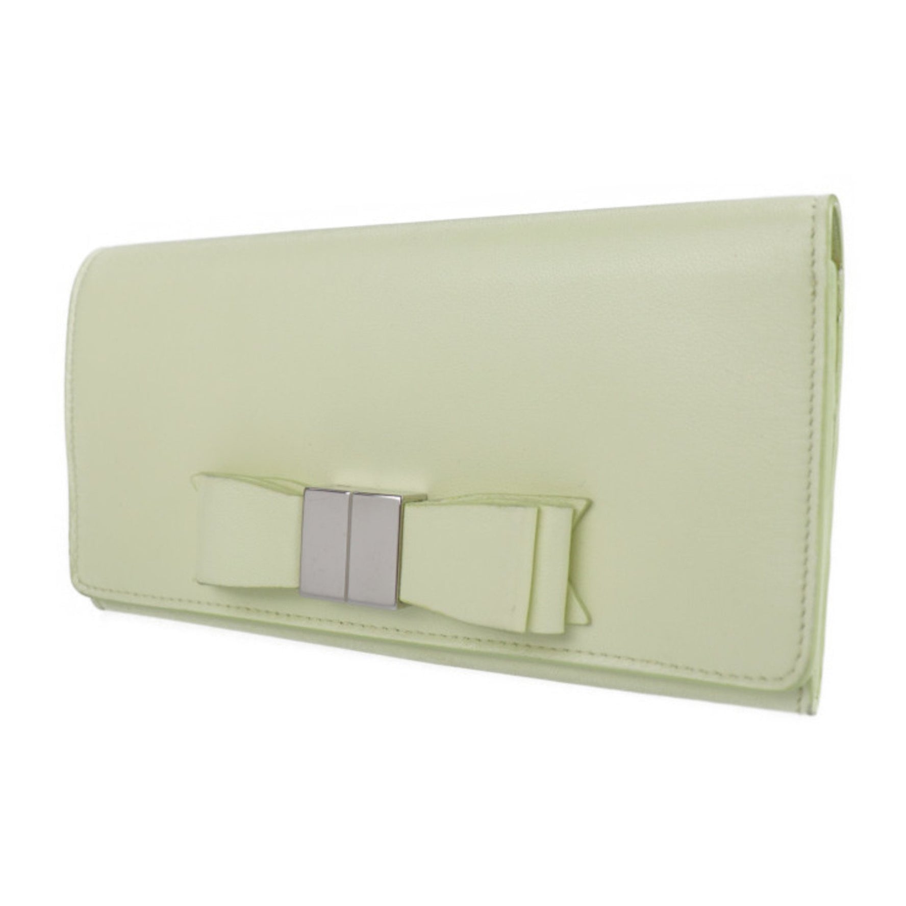 BALENCIAGA Classic Continental Wallet Long Leather Light Yellow Bi-fold R2130103001376