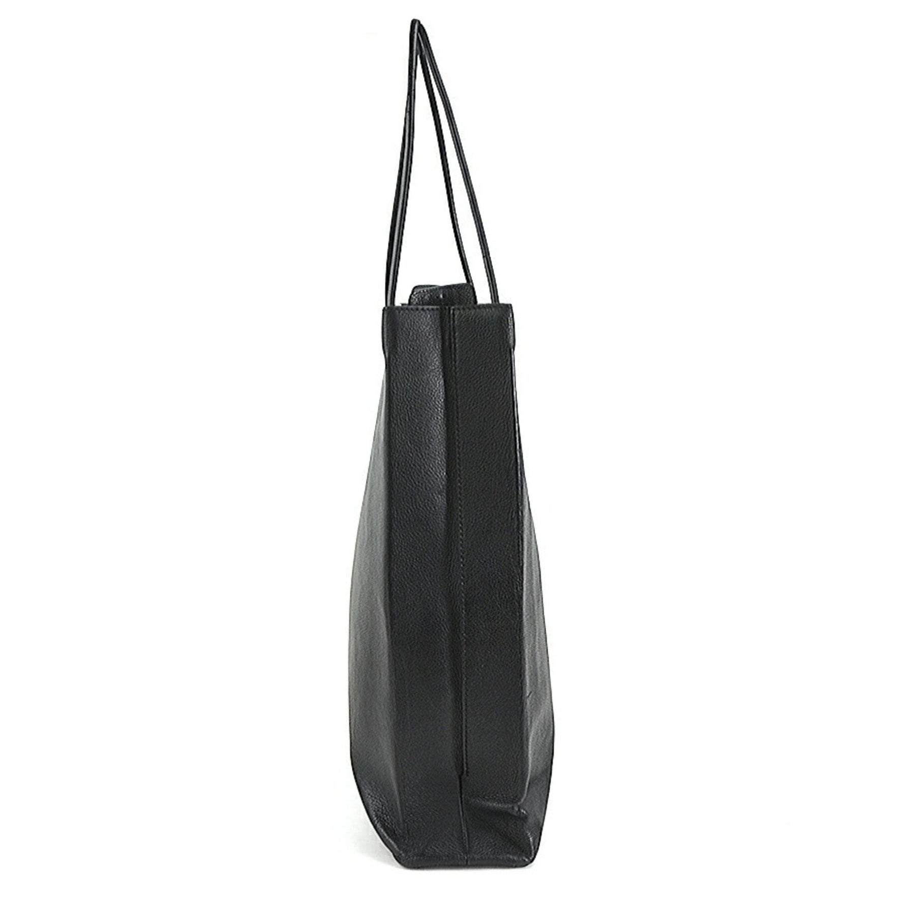 BALENCIAGA Shoulder Bag North South M Leather Black Unisex r9966a