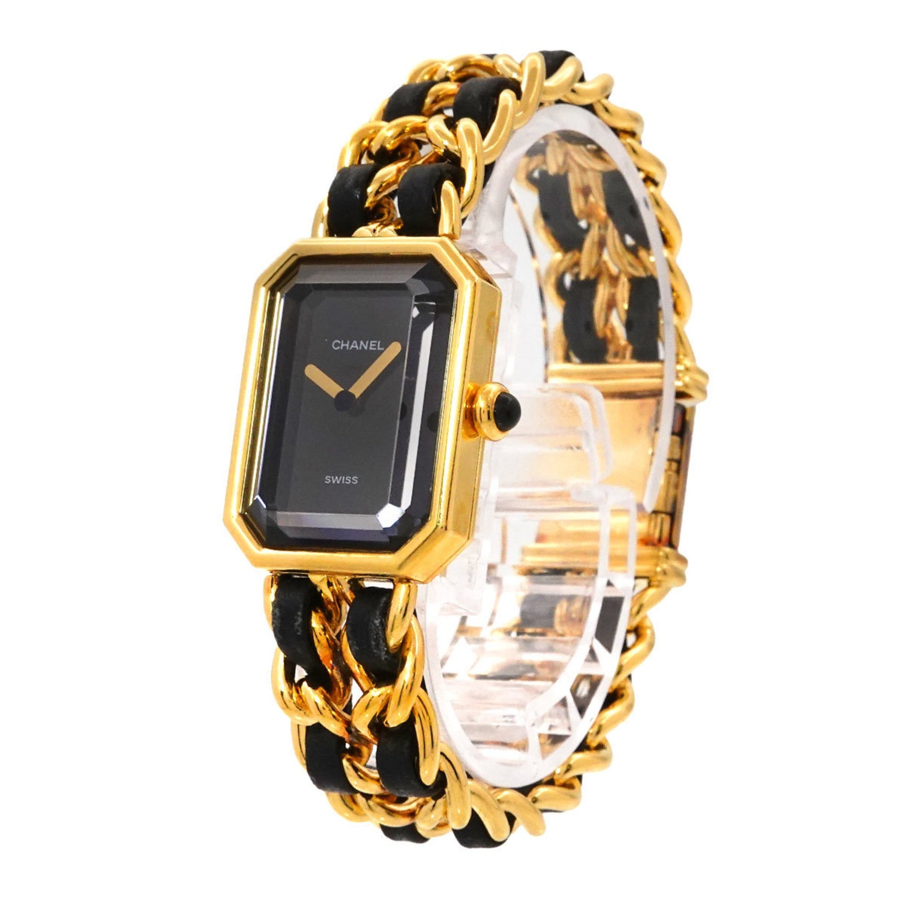 CHANEL Premiere Women's Watch, Size M, H0001, Black and Gold, Quartz Movement