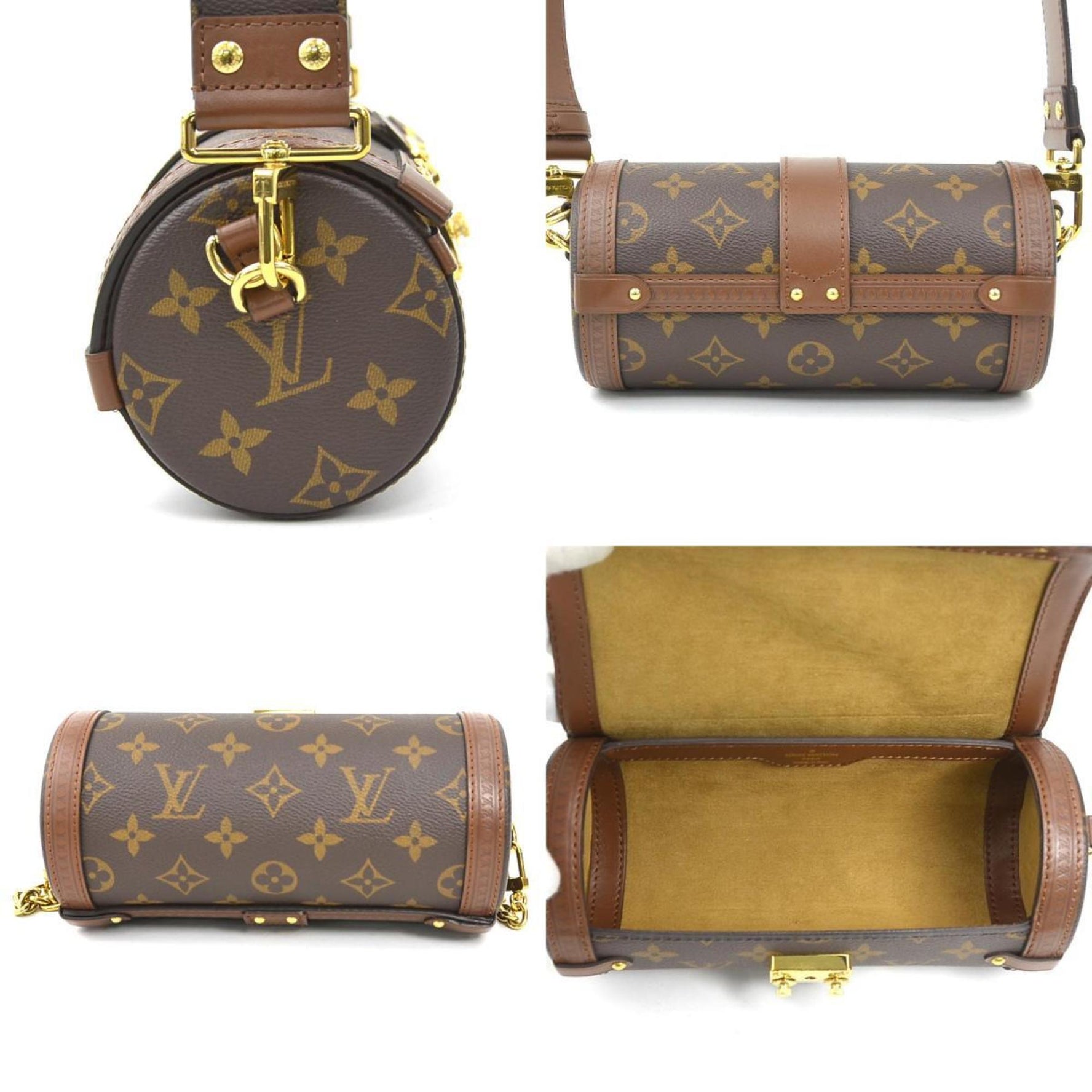Louis Vuitton Monogram Papillon Trunk Handbag Shoulder Bag in Canvas Brown