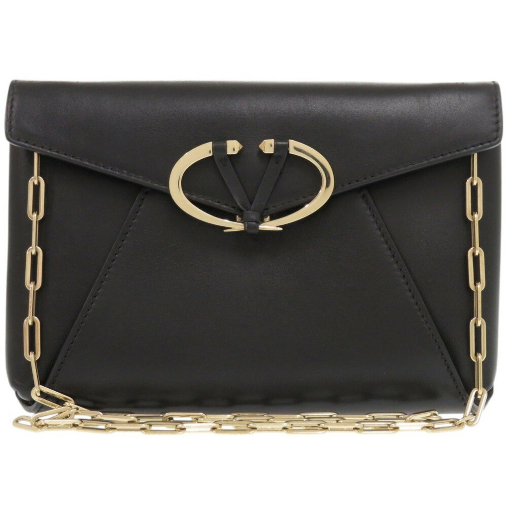 Valentino Garavani Chain Shoulder Leather Bag