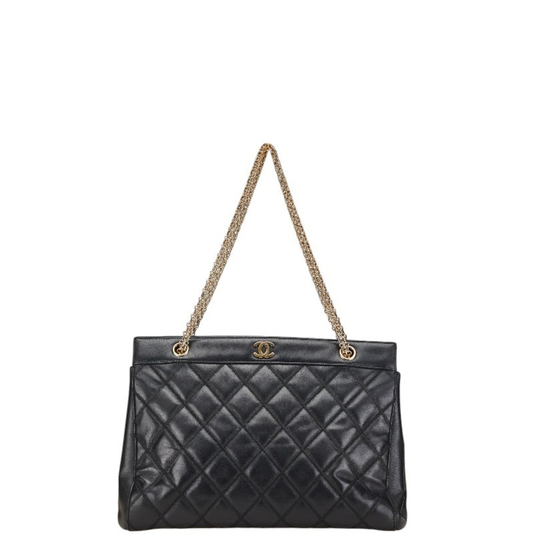 CHANEL Matelasse Coco Mark Chain Shoulder Bag in Lambskin