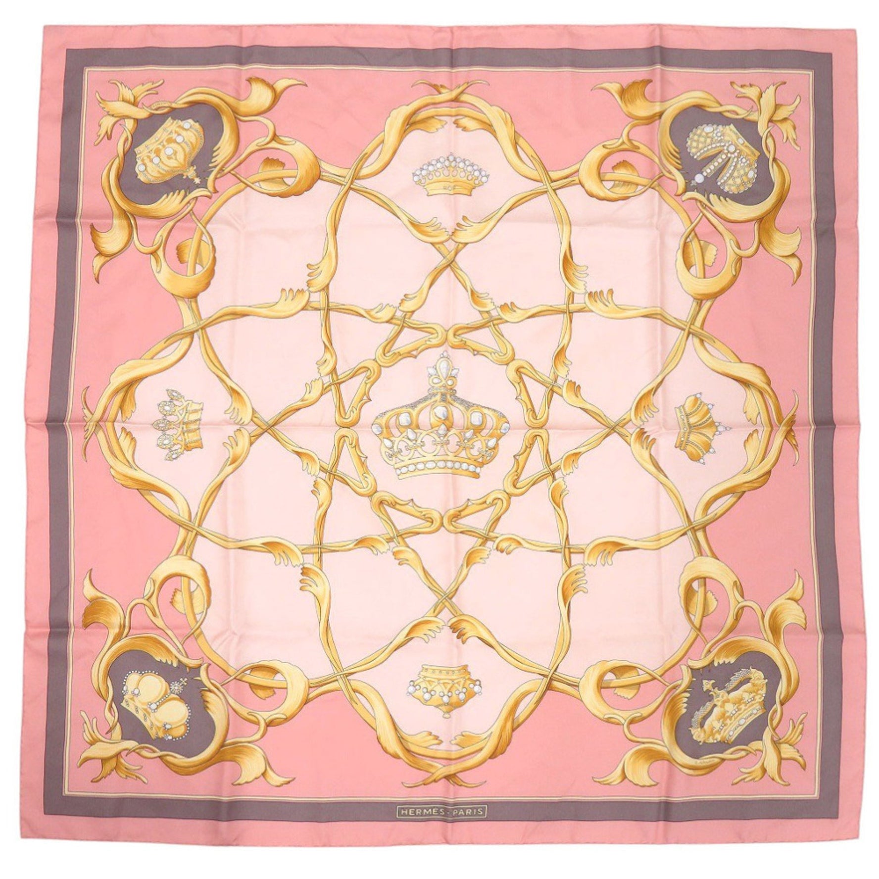 Hermès Carré 90 Imperial Studies Silk Scarf Muffler 0120 HERMES