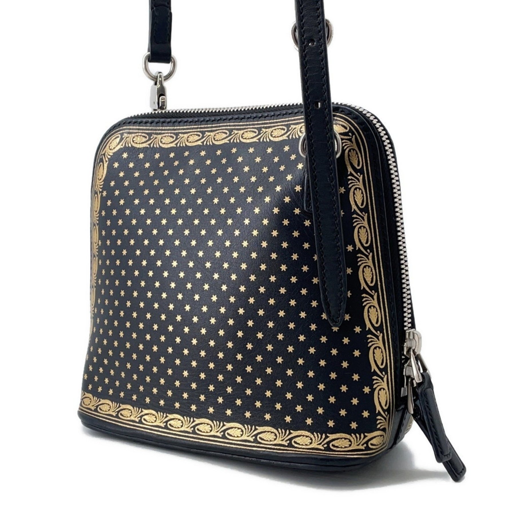 Gucci Sega Collaboration GUCCY Print Shoulder Bag Black