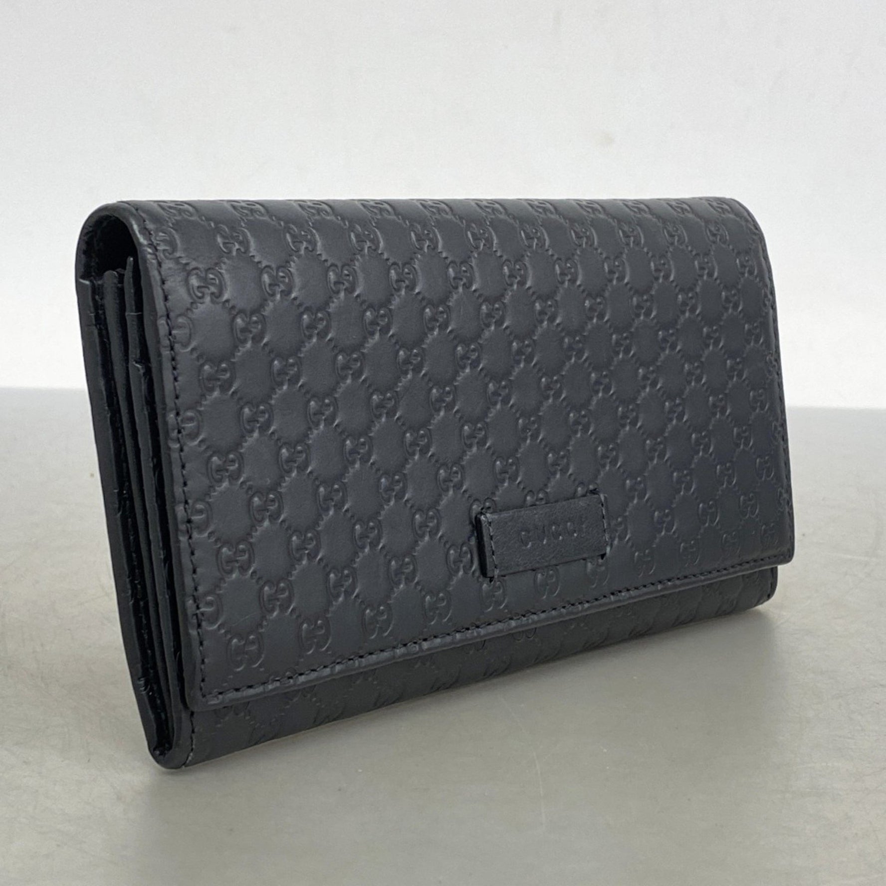 Gucci Micro Guccissima Long Wallet Leather Champagne Men's