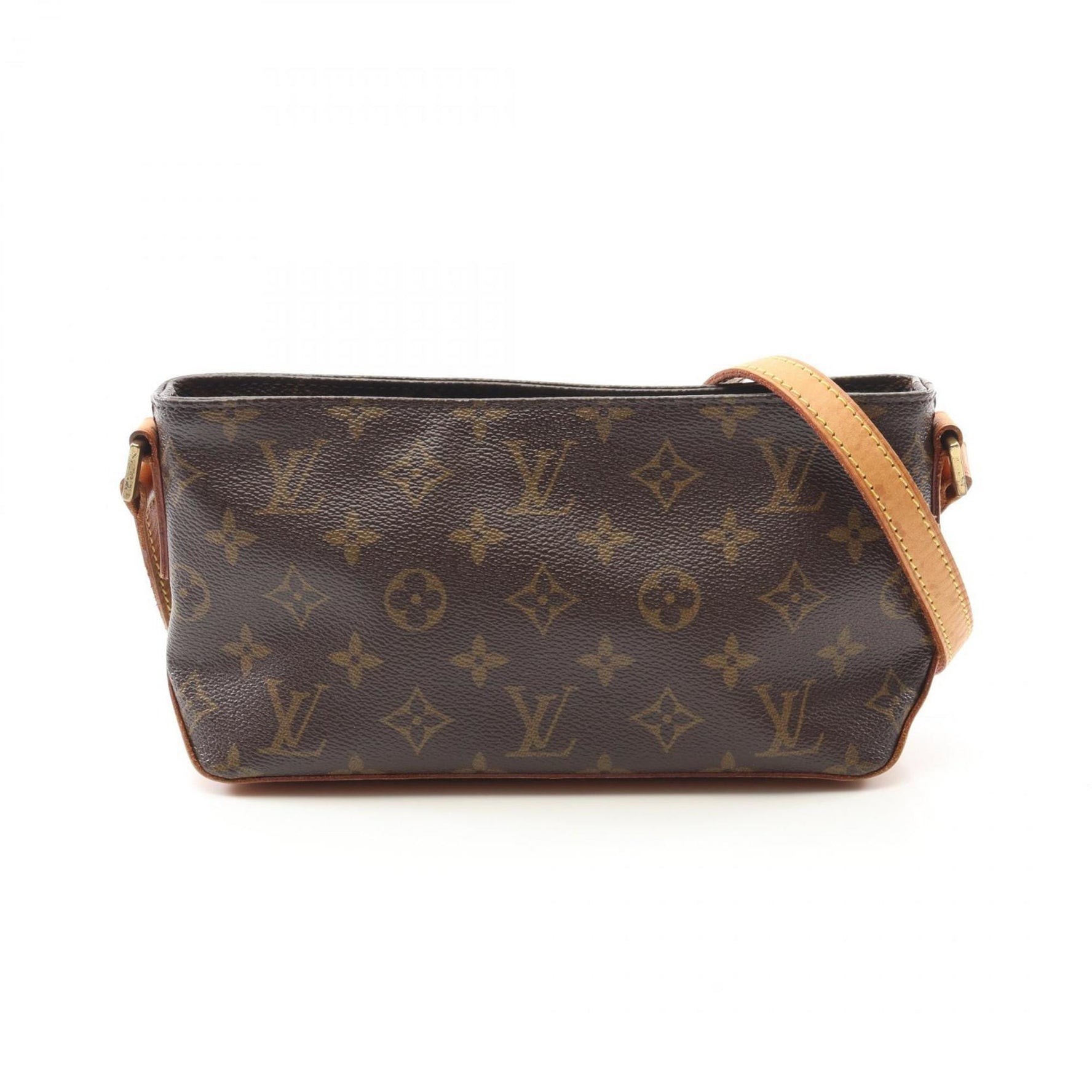 Louis Vuitton Trotter Monogram Shoulder Bag Coated Canvas Leather
