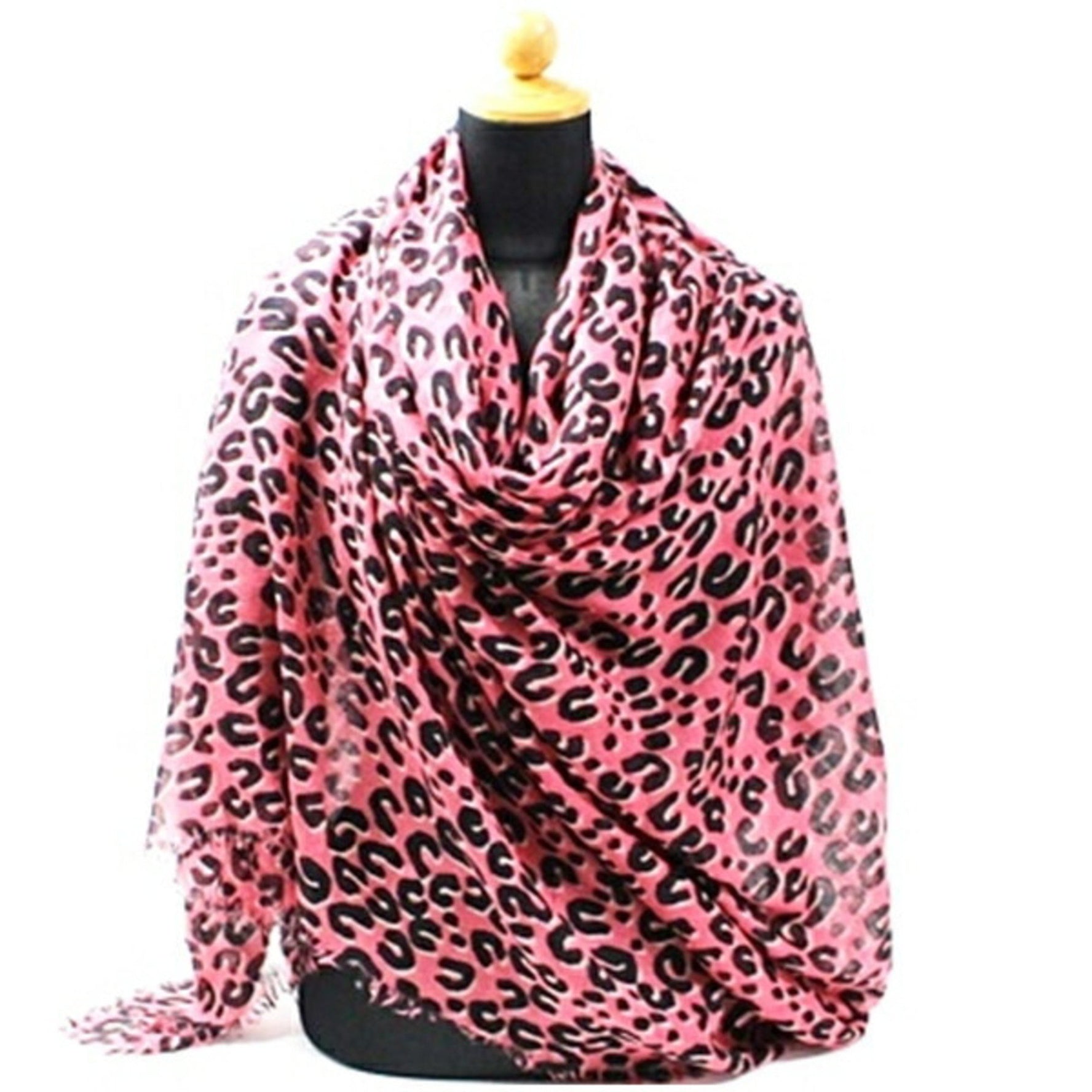 Louis Vuitton Large Stole Scarf Pink x Black