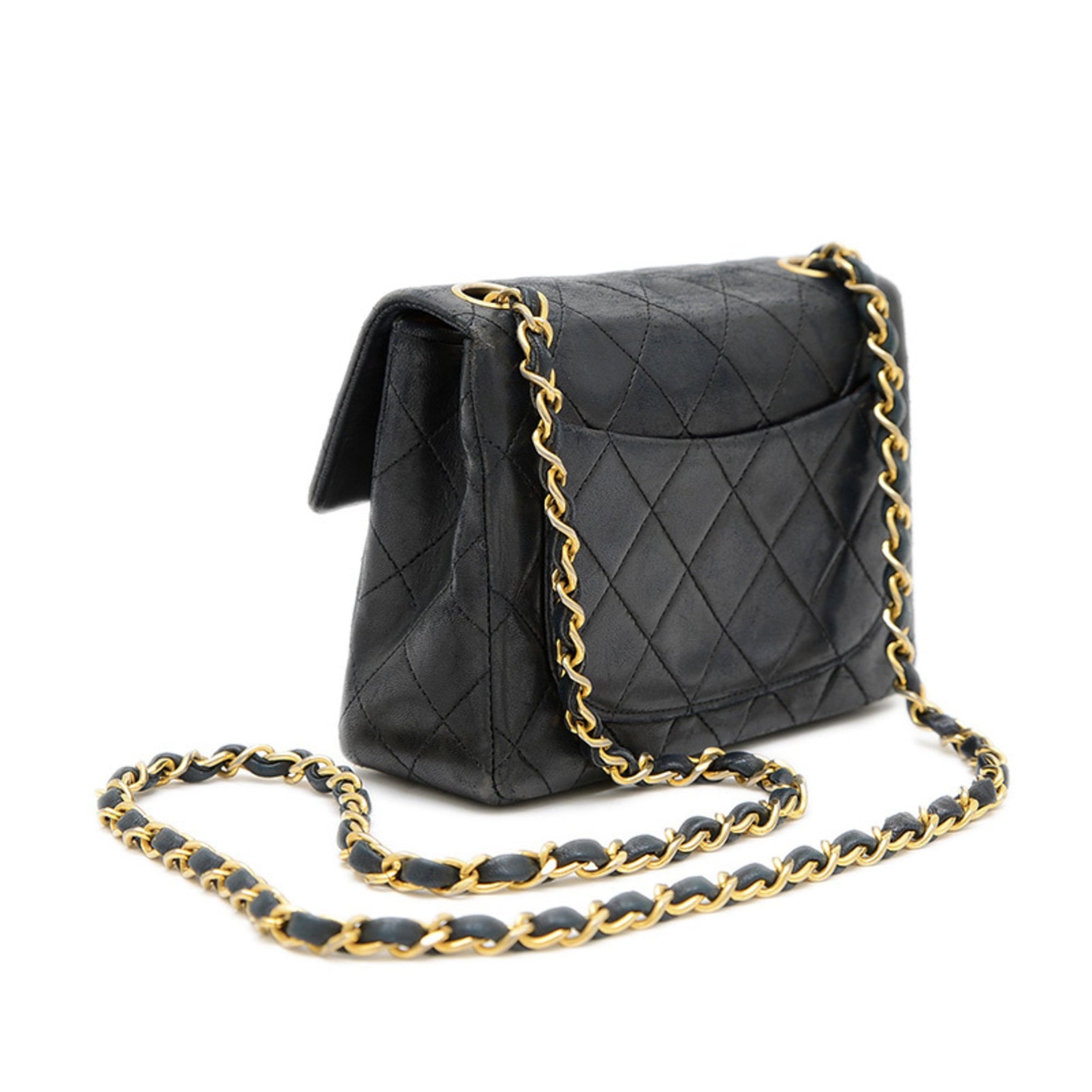 Chanel Mini Matelasse 18 Chain Shoulder Bag in Lambskin with Gold Hardware