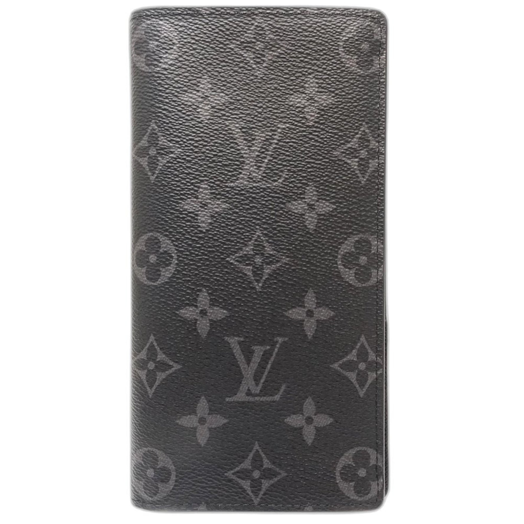 Louis Vuitton Long Wallet Portefeuille Brazza Monogram Eclipse Noir