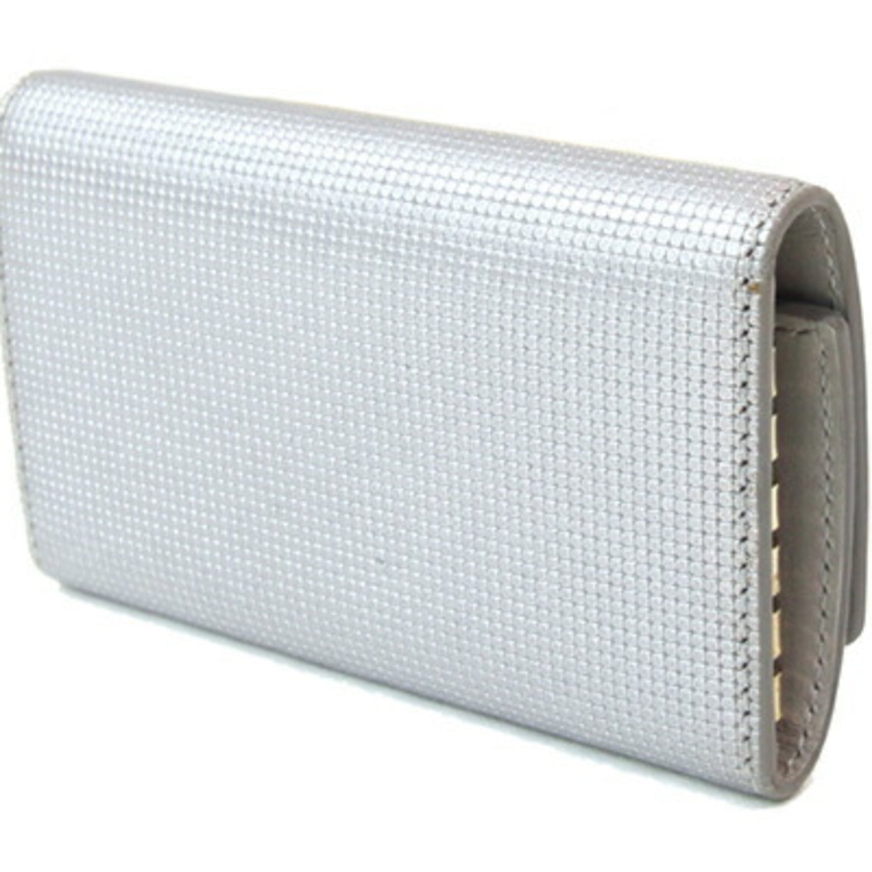 FENDI 6-ring key case 8AP079 Silver leather Women's