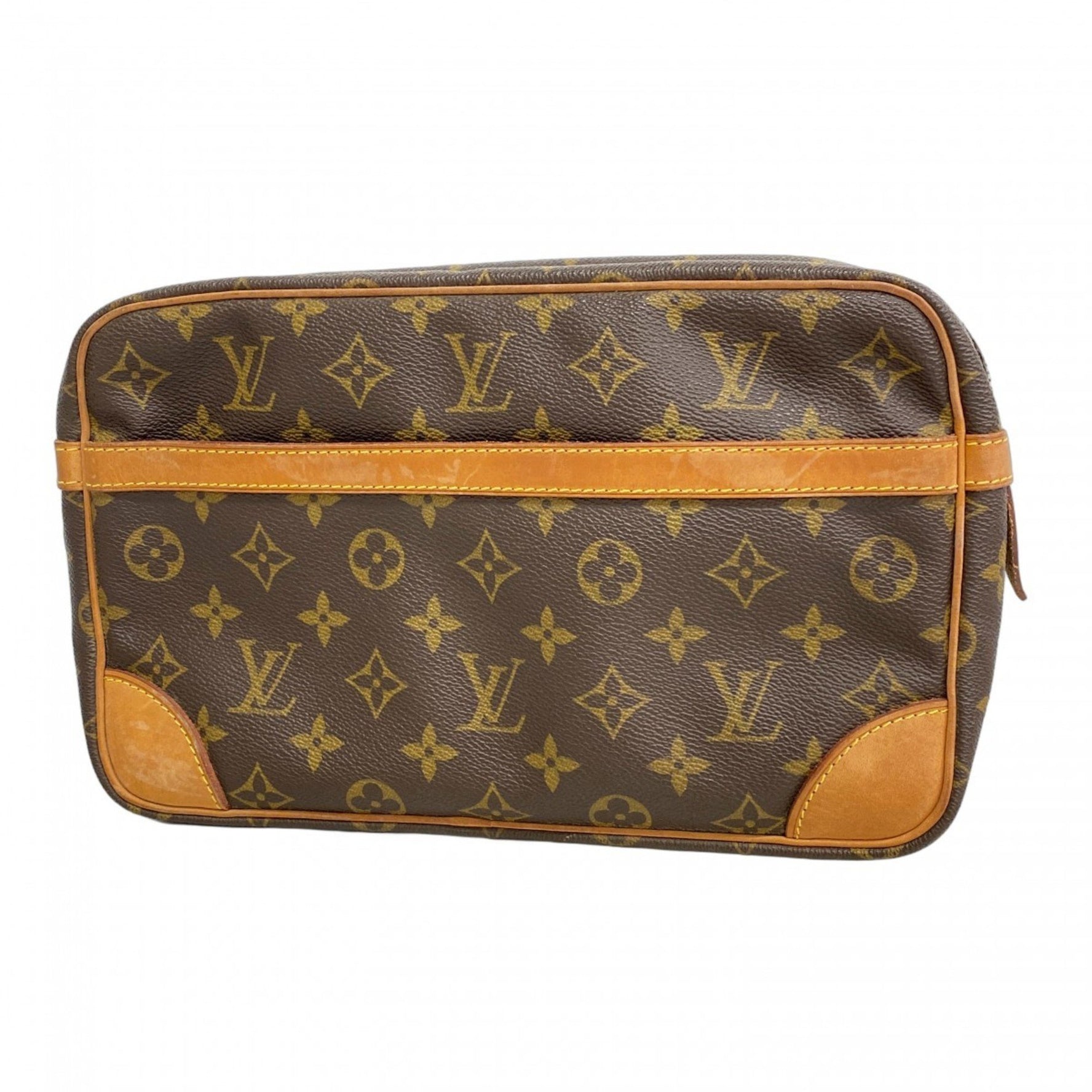Louis Vuitton Monogram Compiègne 28 Clutch Bag M51845 Brown Men's/Women's