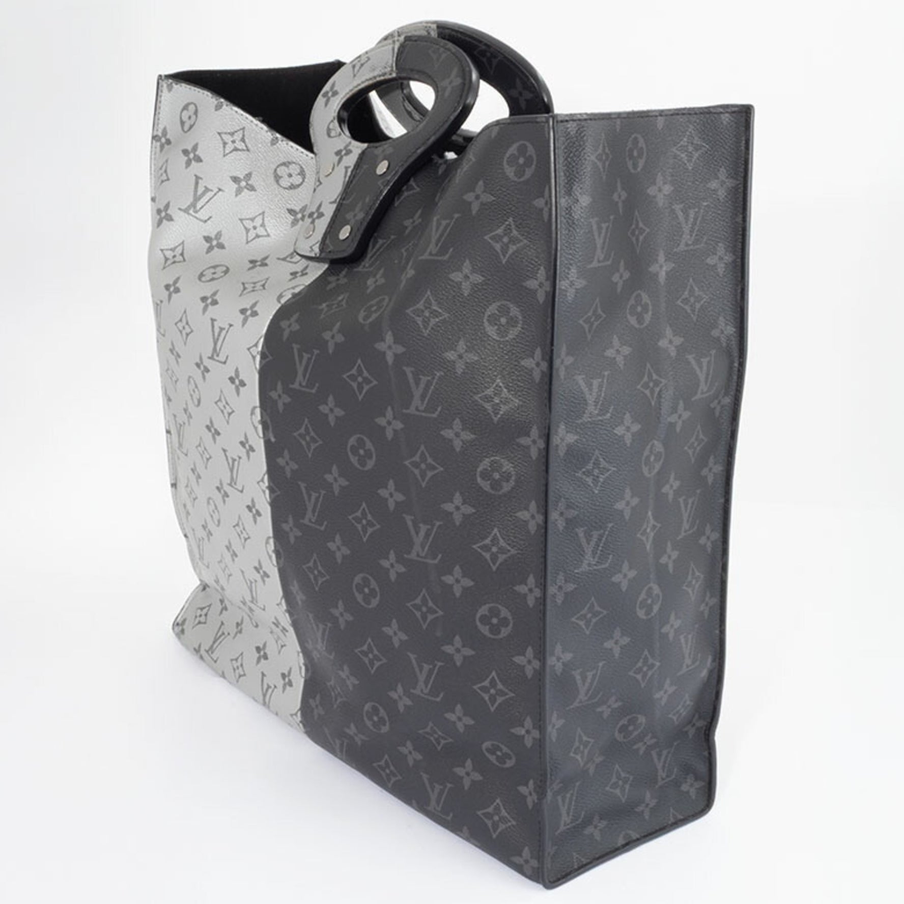 Louis Vuitton Split Tote Bag Handbag Monogram Eclipse Canvas