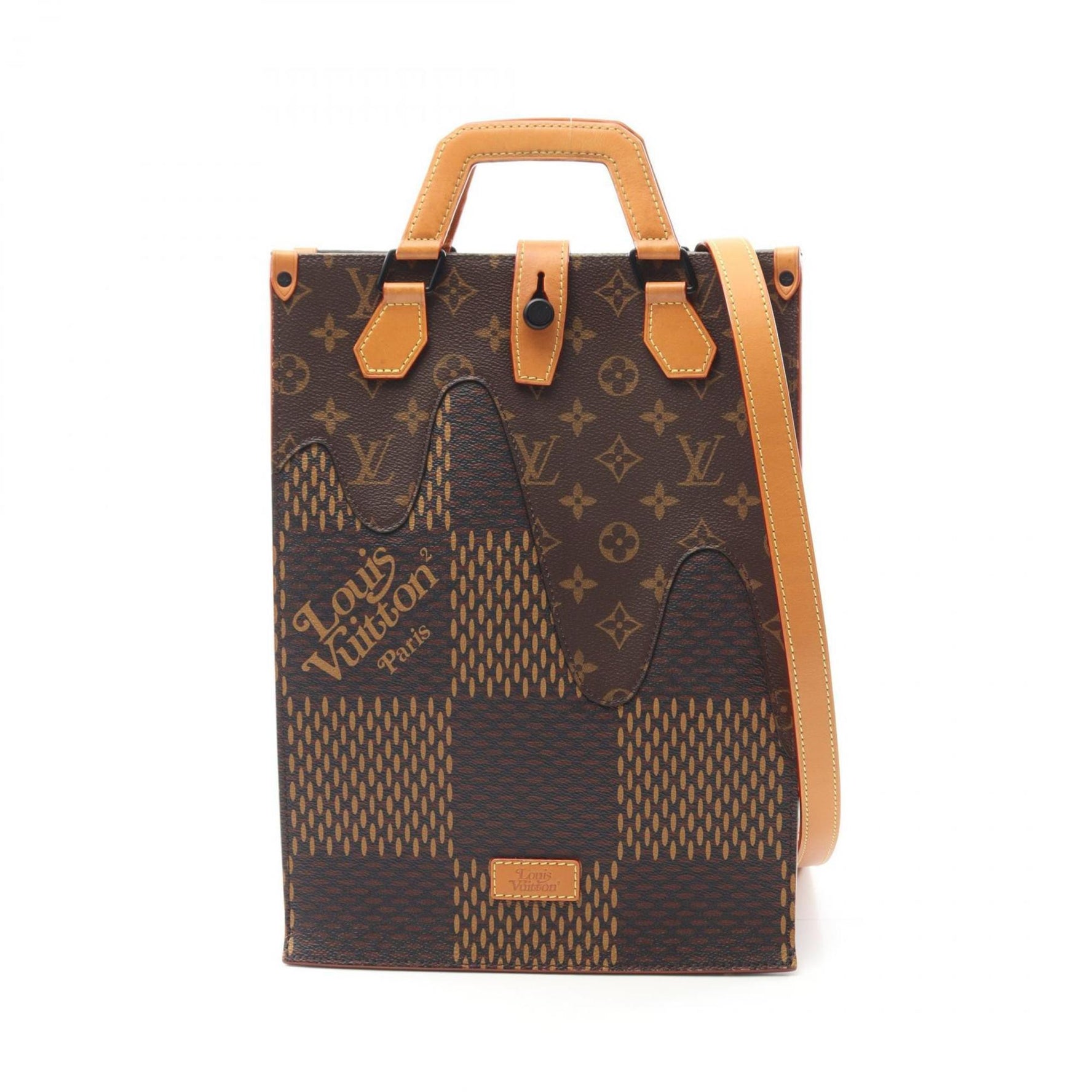 Louis Vuitton x NIGO Mini Tote LV Squared Damier Ebene Giant Monogram Bag Coated Canvas Leather Men's