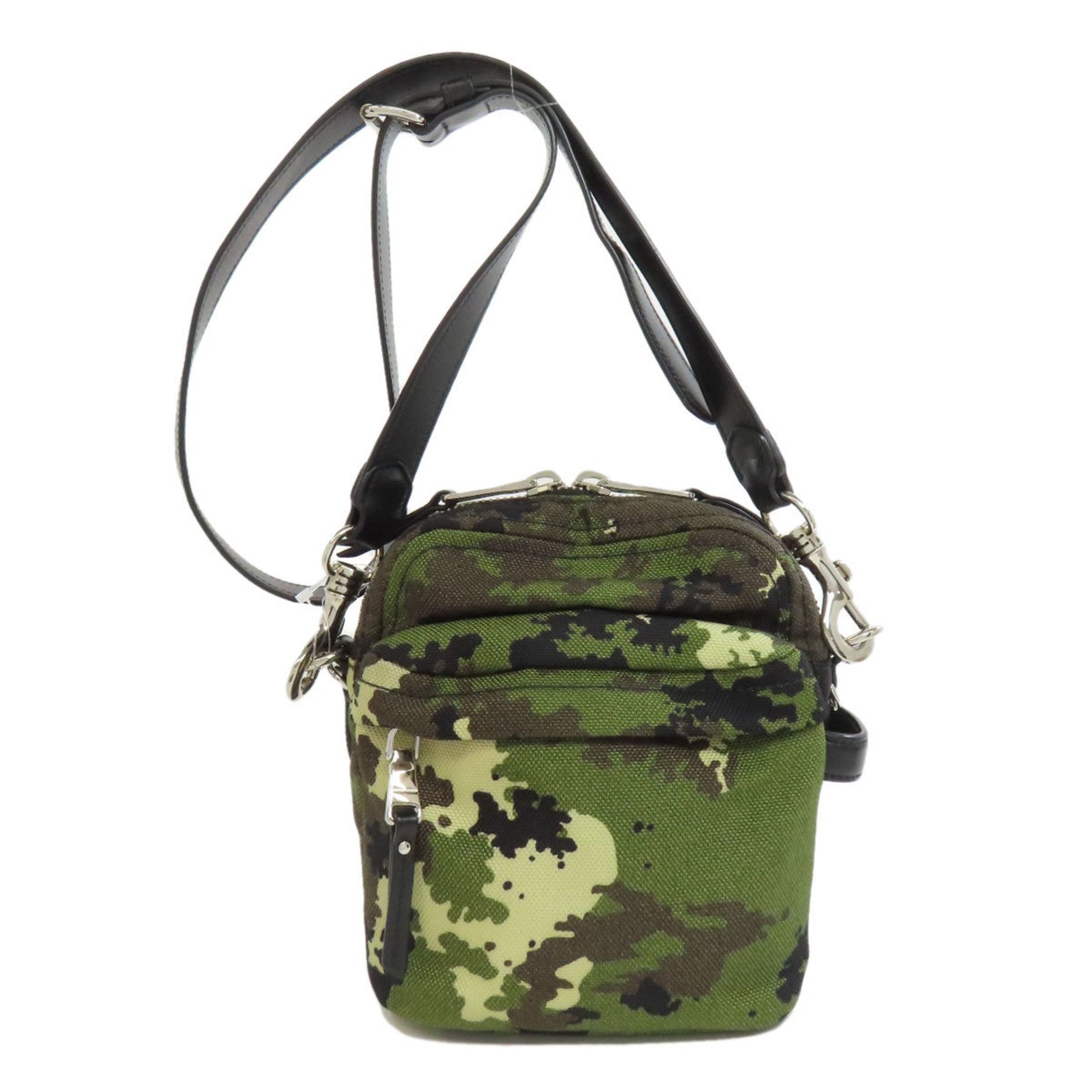 Miu Miu Miu Camouflage Print Canvas Shoulder Bag MIUMIU