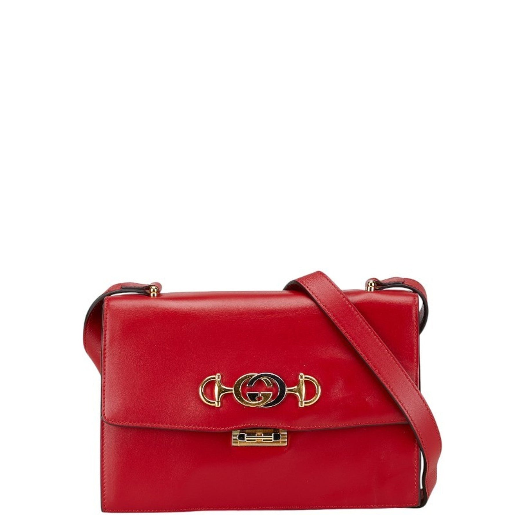 Gucci Zumi Shoulder Bag Red Leather