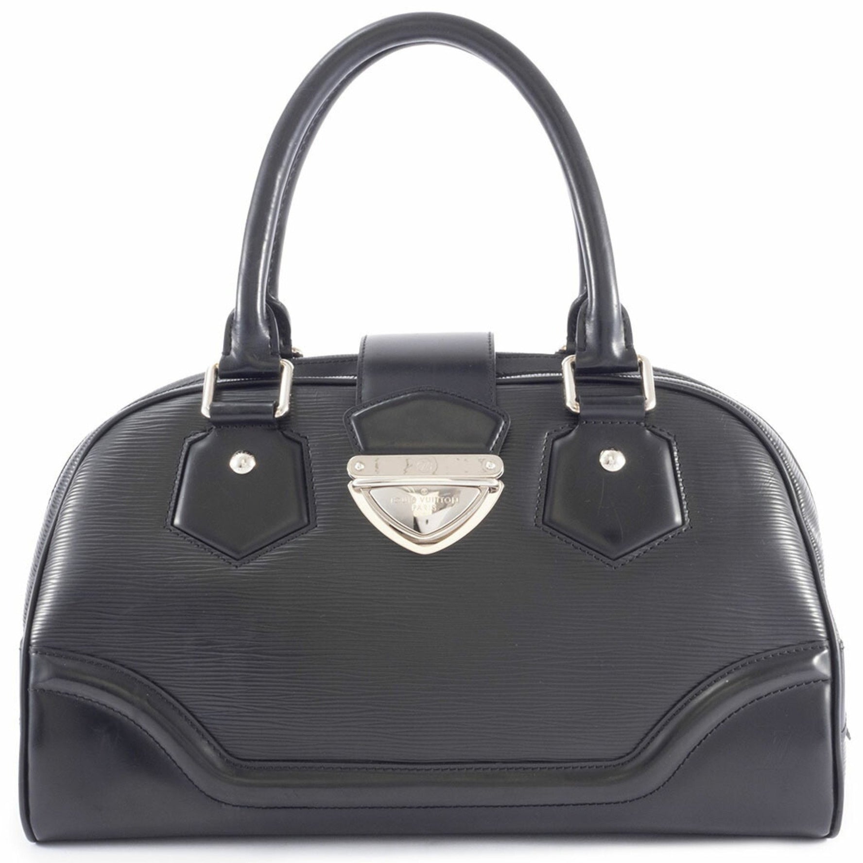 Louis Vuitton Bowling Montaigne GM Bag, Epi Leather, Black