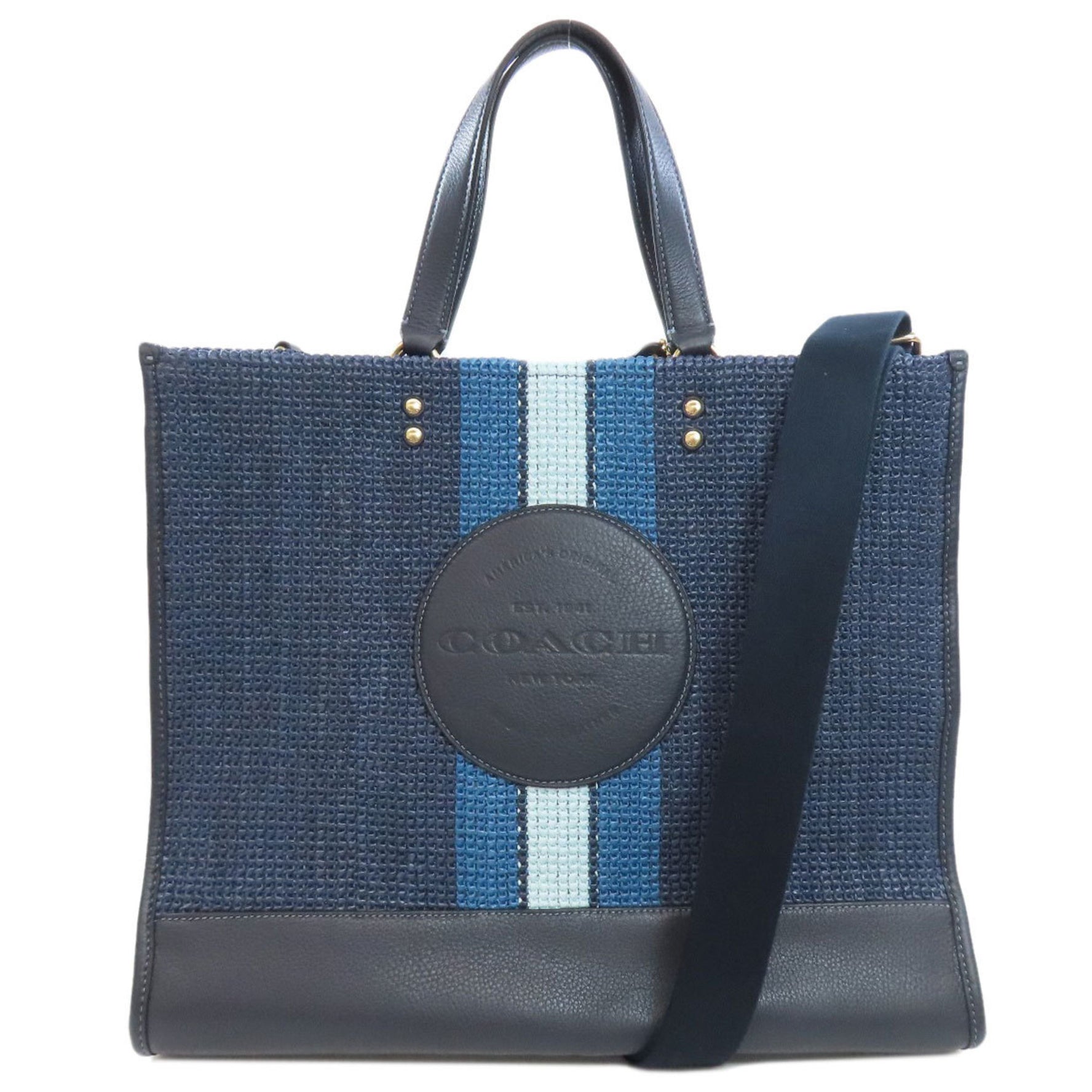Coach Dempsey Tote Bag Straw